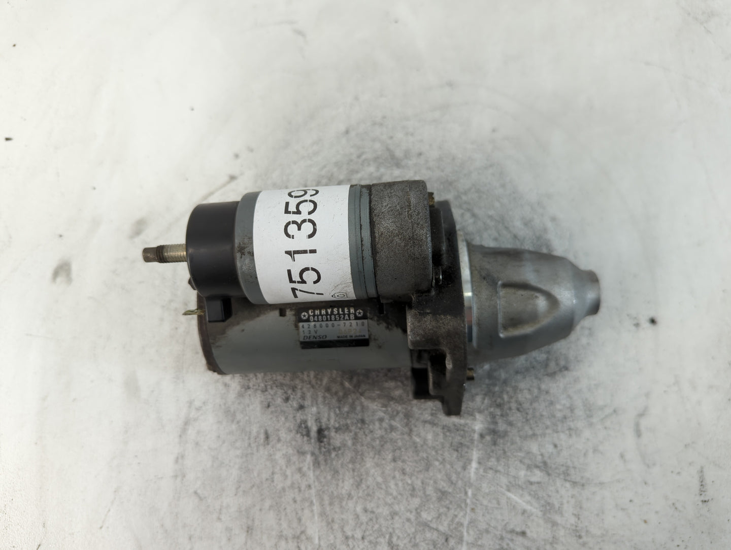 2011-2016 Chrysler 300 Car Starter Motor Solenoid OEM P/N:428000-7210 04801852AB Fits Fits 2011 2012 2013 2014 2015 2016 OEM