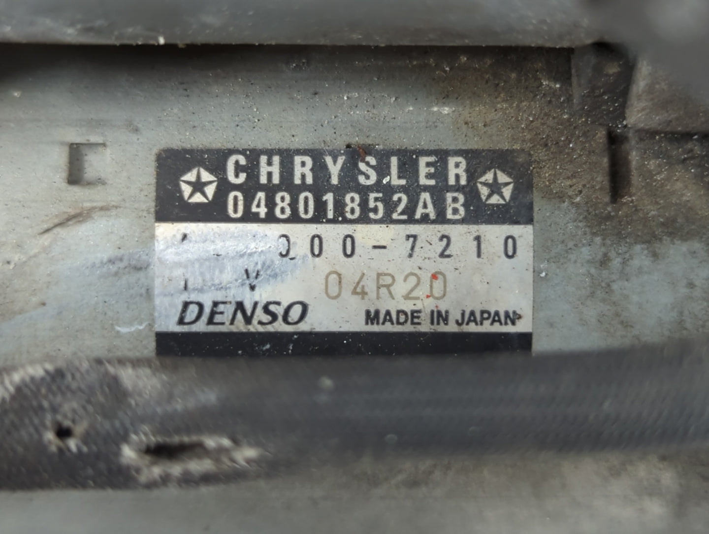 2011-2016 Chrysler 300 Car Starter Motor Solenoid OEM P/N:04801852AB Fits Fits 2011 2012 2013 2014 2015 2016 OEM Used Auto P