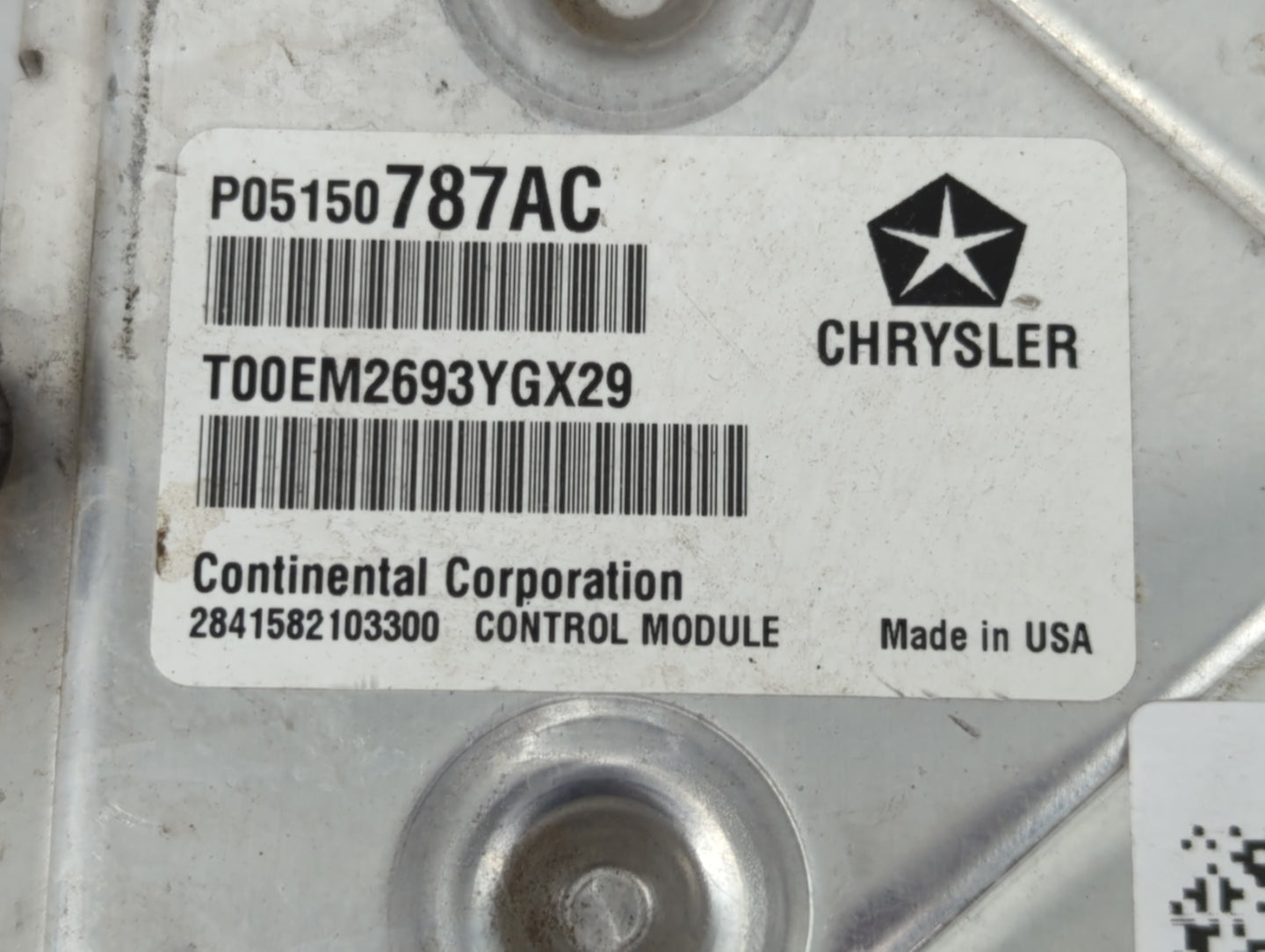 2014 Chrysler 300 PCM Engine Control Computer ECU ECM PCU OEM P/N:P05150787AC Fits OEM Used Auto Parts - Oemusedautoparts1.c