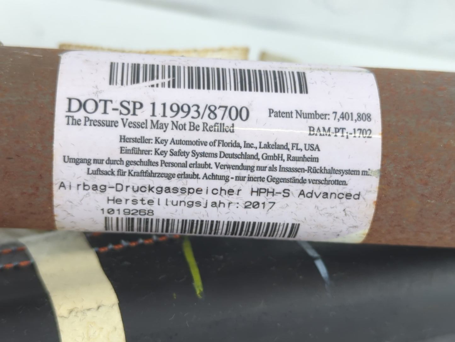 2011-2014 Chrysler 300 Passenger Curtain Air Bag Oem - Oemusedautoparts1.com