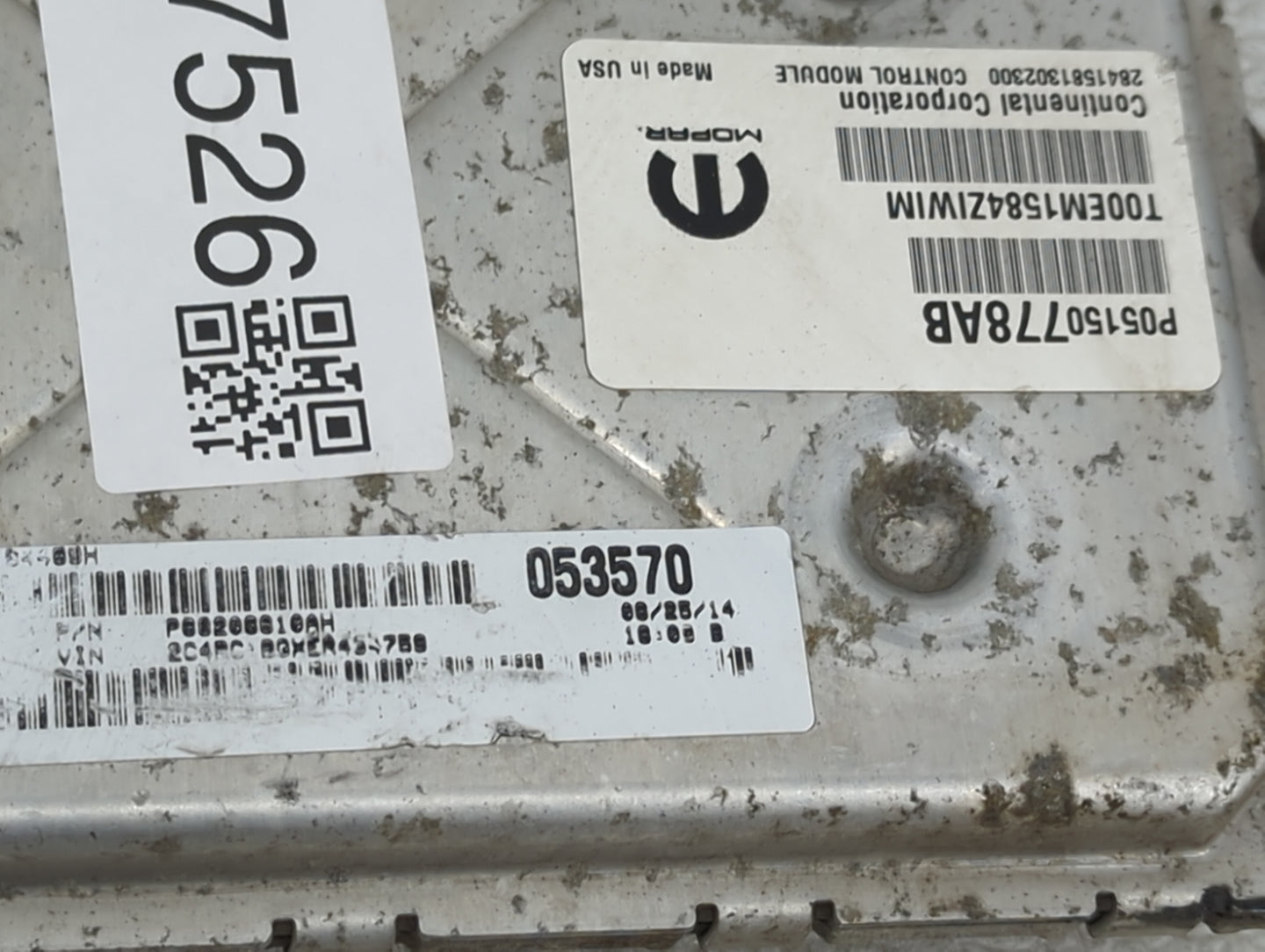 2014 Chrysler Town and Country PCM Engine Control Computer ECU ECM PCU OEM P/N:P05150778AB T00EM15842IWIM, 68206810AH Fits O