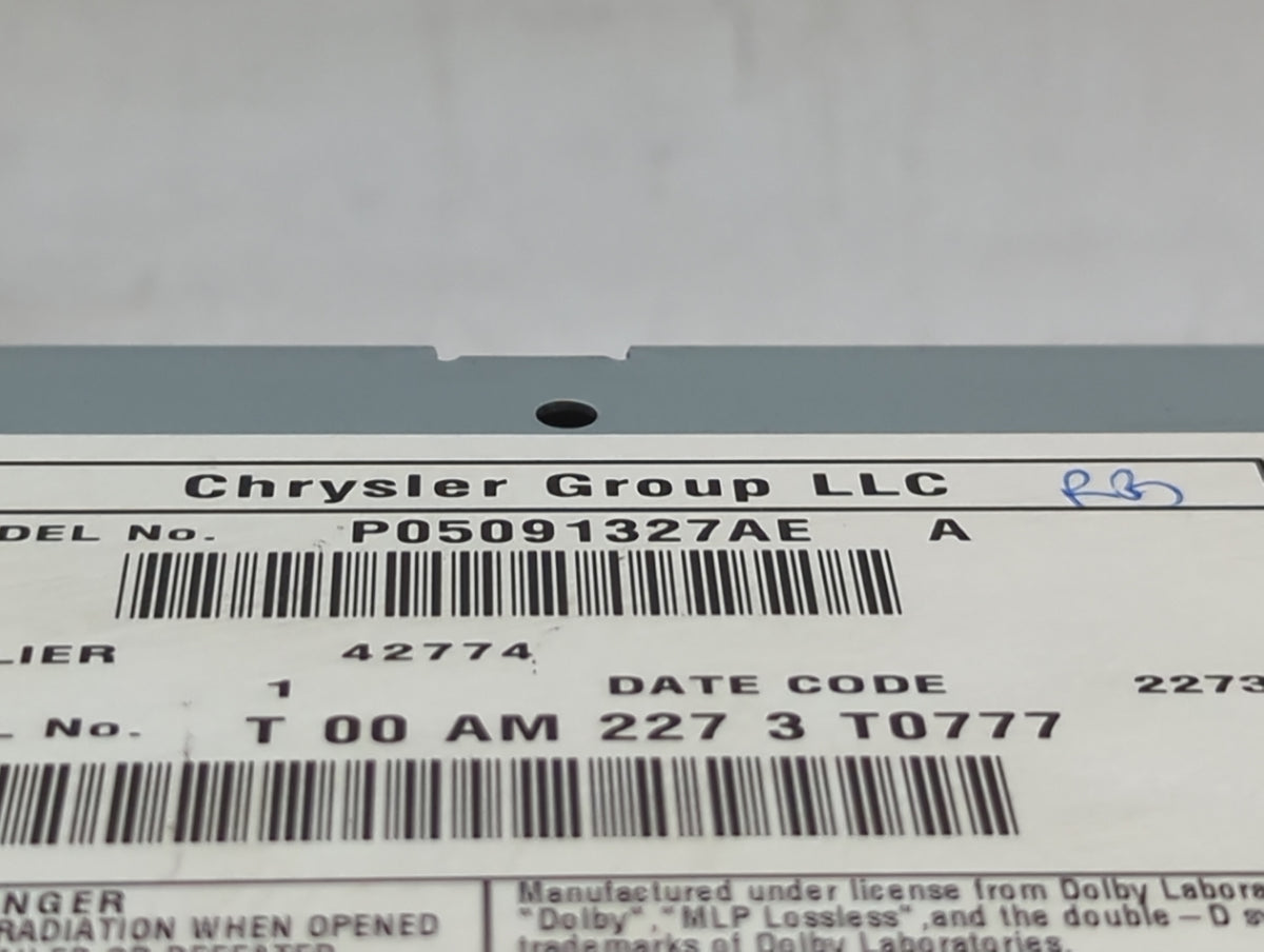 2014 Chrysler Town and Country Radio AM FM Cd Player Receiver Replacement P/N:P05091327AE Fits Fits 2013 2015 2016 2017 2018