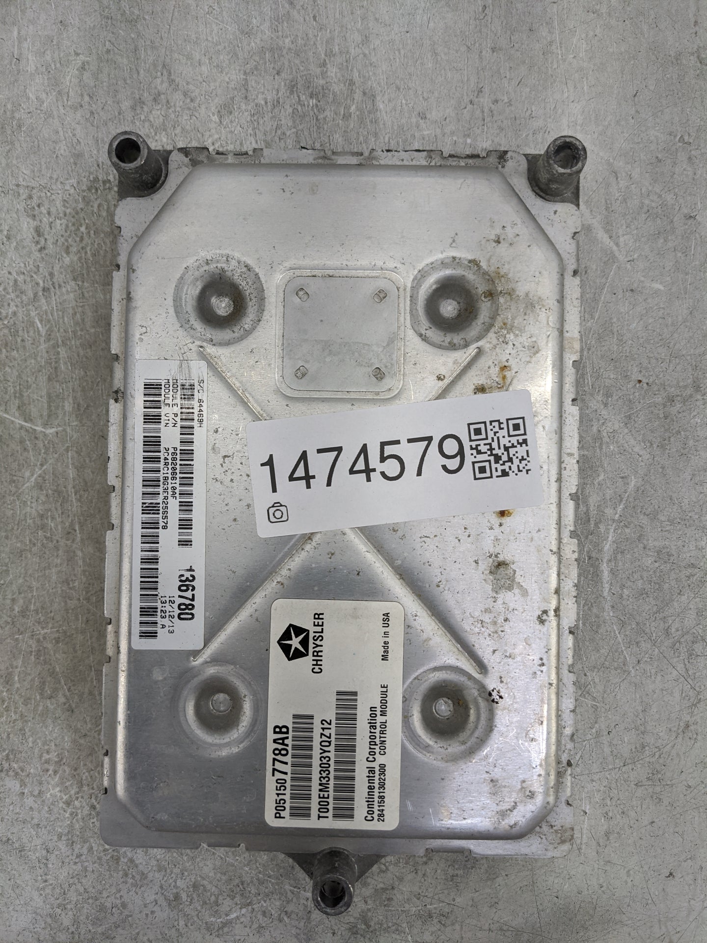 2014 Chrysler Town and Country PCM Engine Control Computer ECU ECM PCU OEM P/N:P05150778AB T00EM3303YQZ12, P68020861AF Fits 