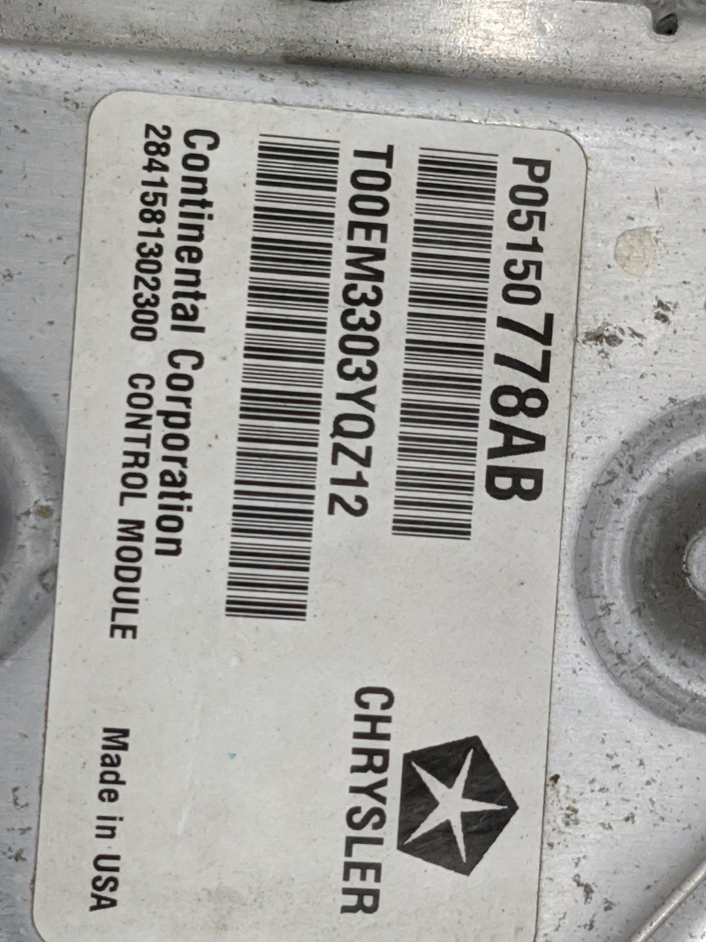 2014 Chrysler Town and Country PCM Engine Control Computer ECU ECM PCU OEM P/N:P05150778AB T00EM3303YQZ12, P68020861AF Fits 