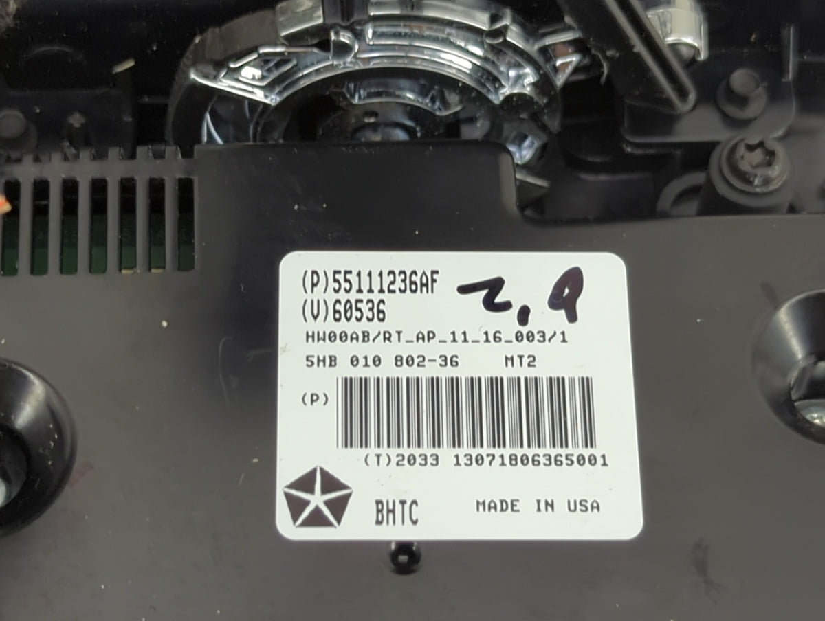 2014 Chrysler Town and Country Climate Control Module Temperature AC/Heater Replacement P/N:55111236AF 5HB010802-36 Fits OEM
