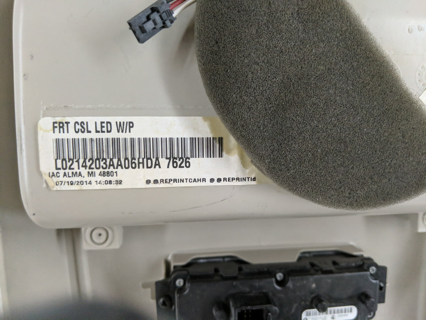 2014 Chrysler Town & Country Overhead Roof Console - Oemusedautoparts1.com