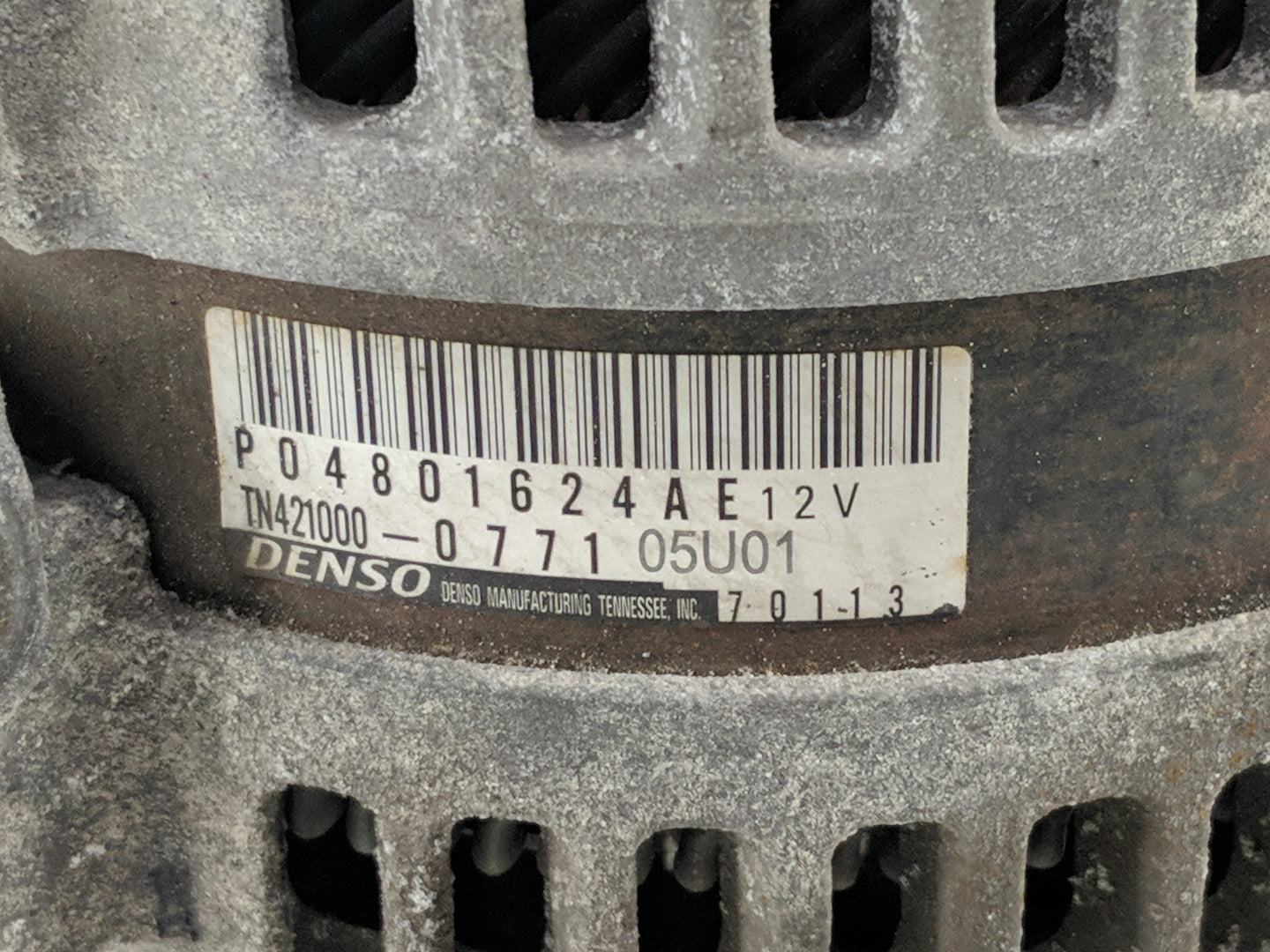 2011-2016 Chrysler Town & Country Alternator Replacement Generator Charging Assembly Engine OEM P/N:P04801624AE Fits OEM Use