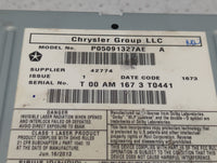 2012-2016 Chrysler Town & Country Radio AM FM Cd Player Receiver Replacement P/N:P05091327AE Fits OEM Used Auto Parts - Oemu