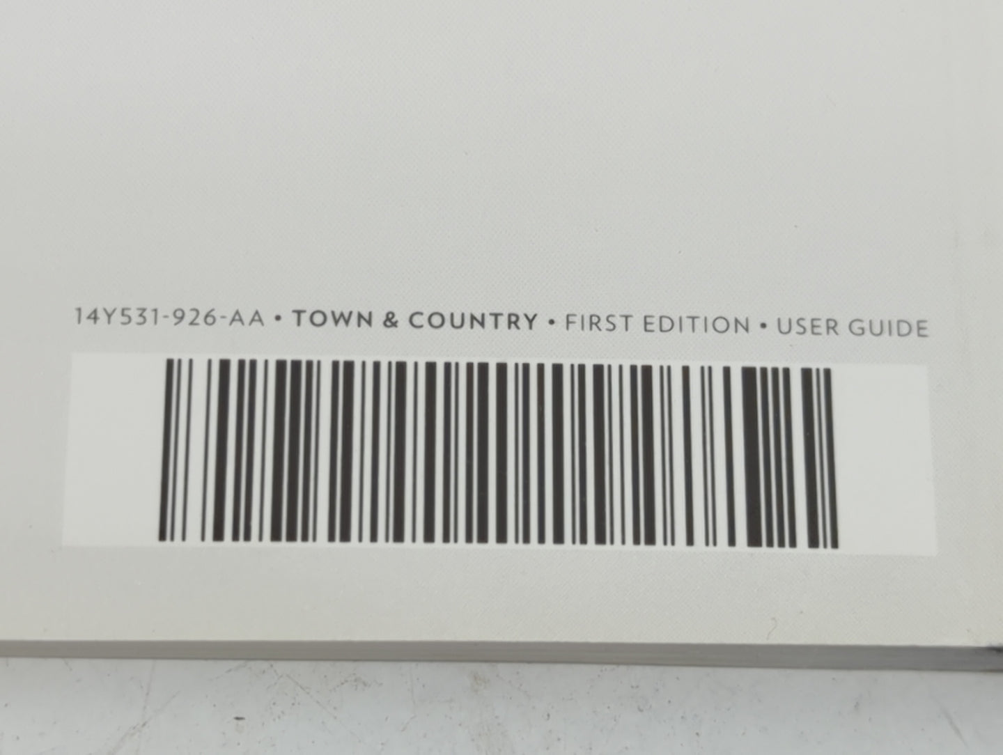 2014 Chrysler Town & Country Owners Manual Book Guide P/N:14Y531-926-AA OEM Used Auto Parts - Oemusedautoparts1.com