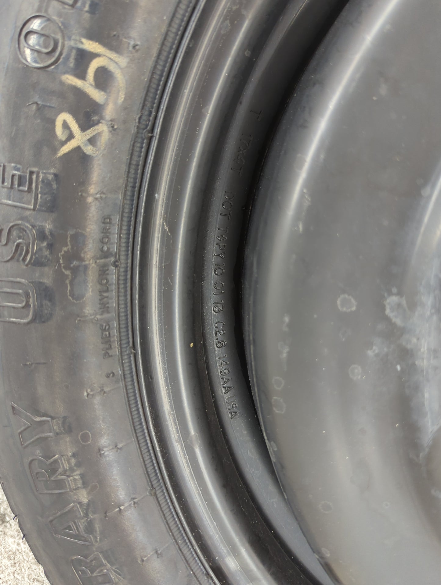 2012-2016 Chrysler Town & Country Spare Donut Tire Wheel Rim Oem 1486973 - Oemusedautoparts1.com