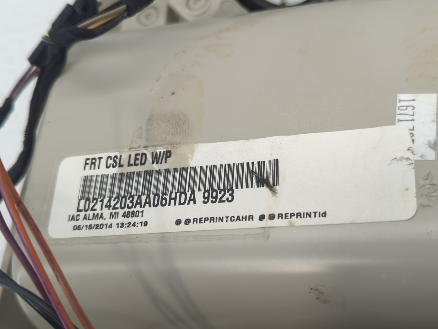 2014 Chrysler Town & Country Overhead Roof Console Cream - Oemusedautoparts1.com