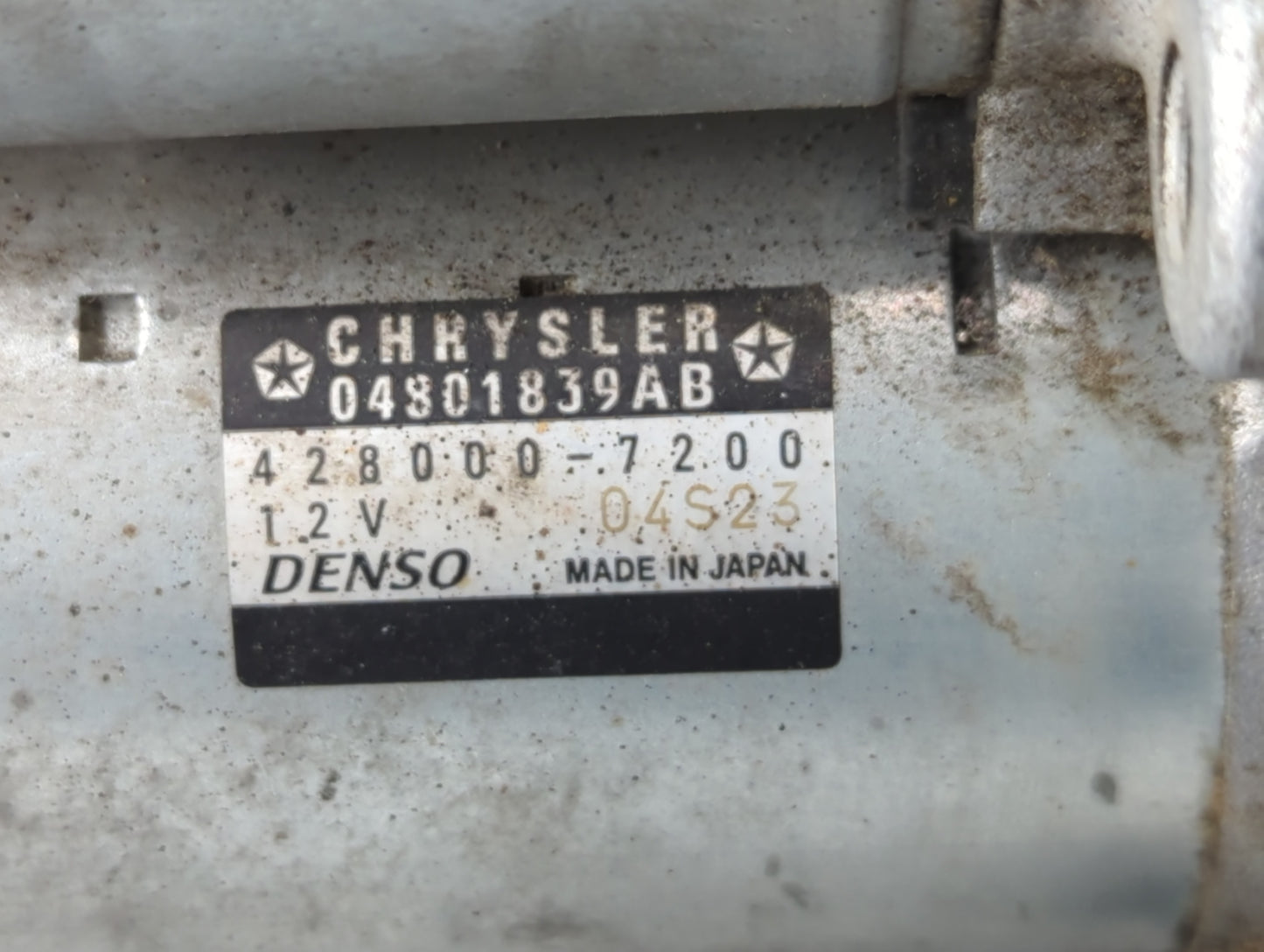 2011-2016 Chrysler Town & Country Car Starter Motor Solenoid OEM P/N:04801839AB 428000-7200 Fits OEM Used Auto Parts - Oemus