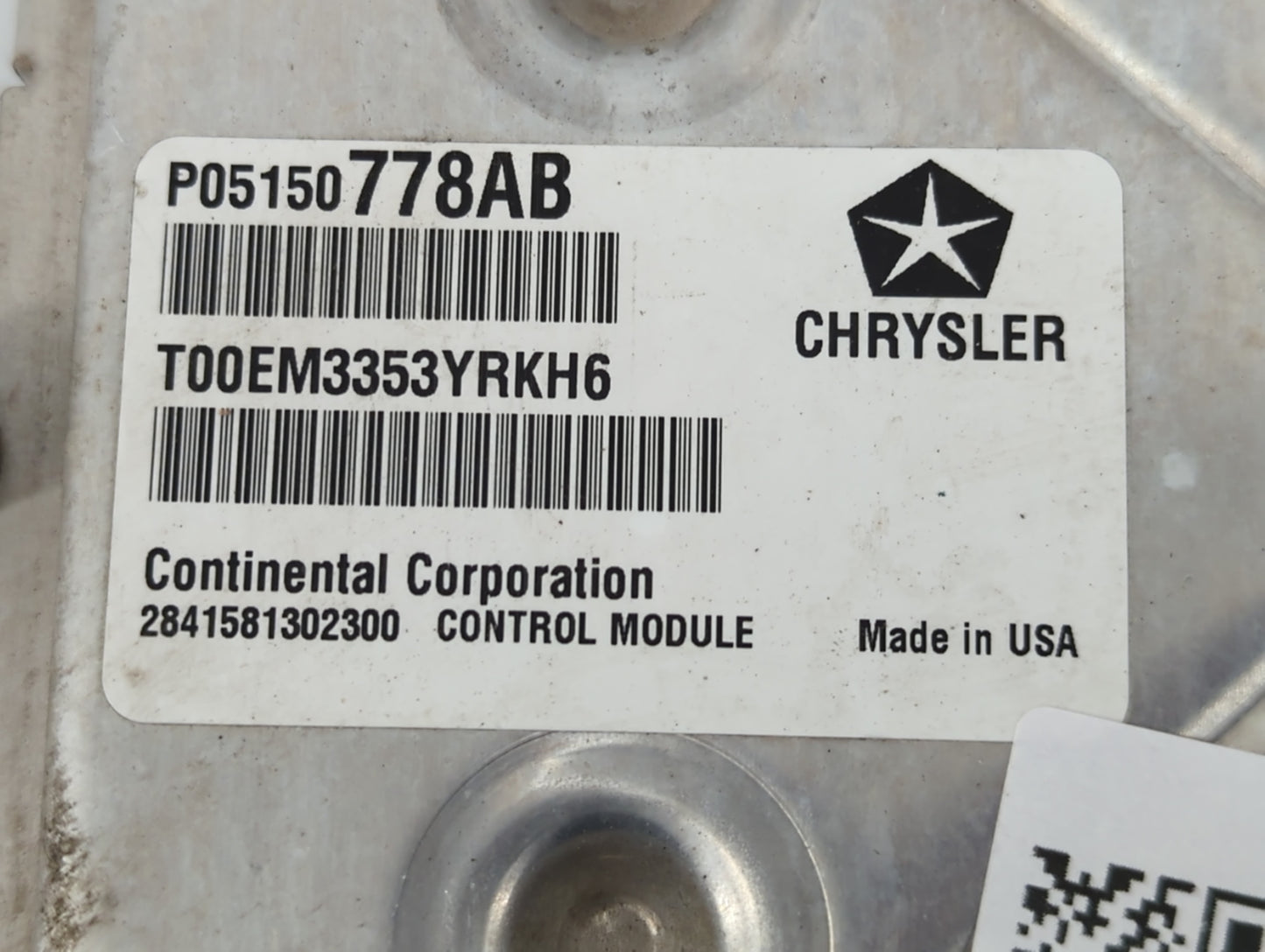 2014 Chrysler Town & Country PCM Engine Control Computer ECU ECM PCU OEM P/N:P05150778AB Fits OEM Used Auto Parts - Oemuseda