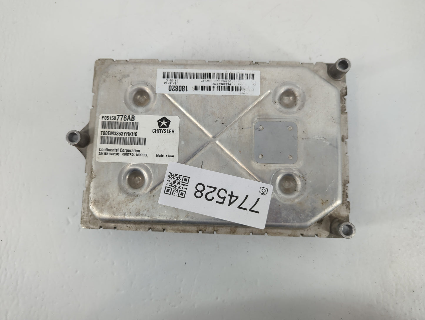 2014 Chrysler Town & Country PCM Engine Control Computer ECU ECM PCU OEM P/N:P05150778AB Fits OEM Used Auto Parts - Oemuseda