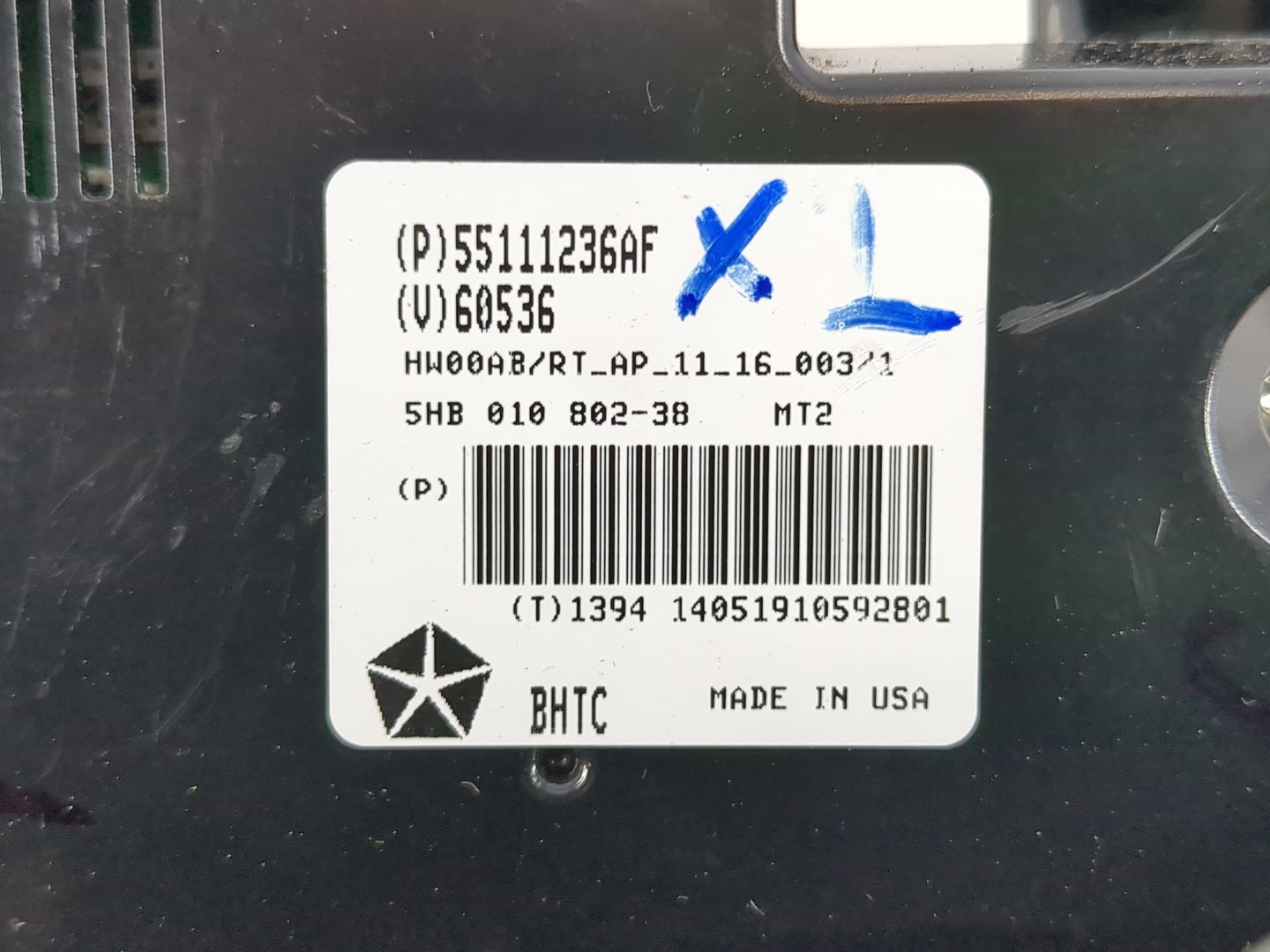 2014 Chrysler Town & Country Climate Control Module Temperature AC/Heater Replacement P/N:55111236AF Fits OEM Used Auto Part