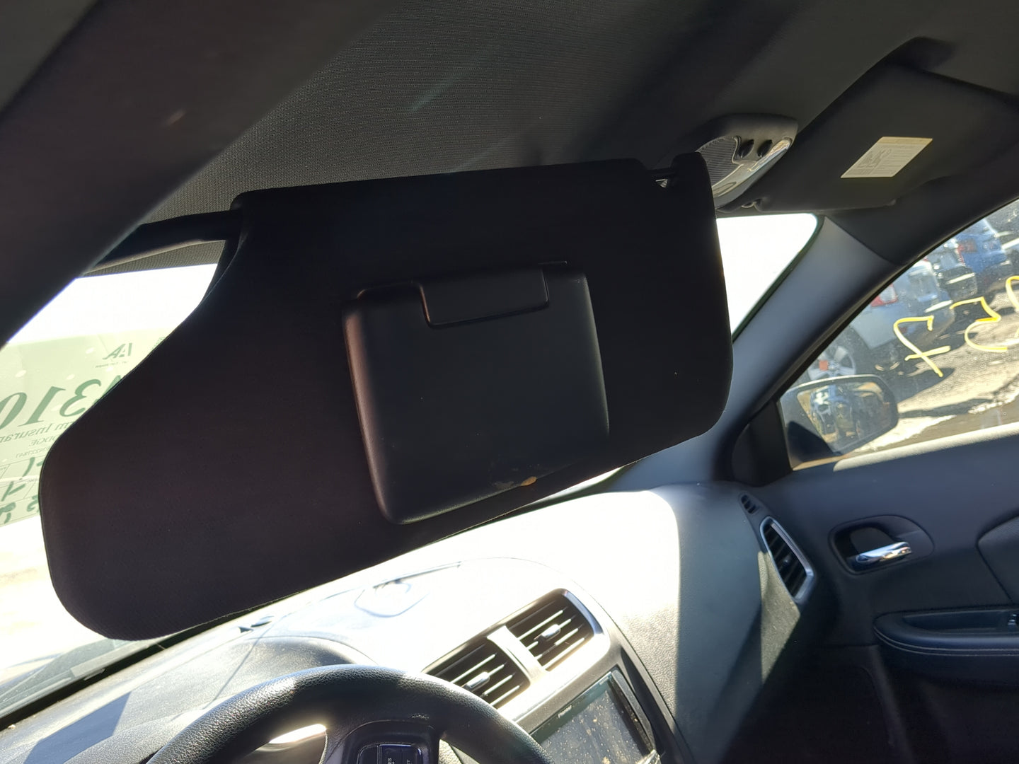 2011-2014 Dodge Avenger Sun Visor Shade Replacement Driver Left Mirror Fits Fits 2011 2012 2013 2014 OEM Used Auto Parts - O