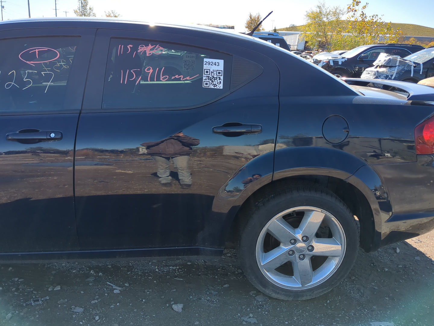 2008-2014 Dodge Avenger Driver Rear Door Oem - Oemusedautoparts1.com