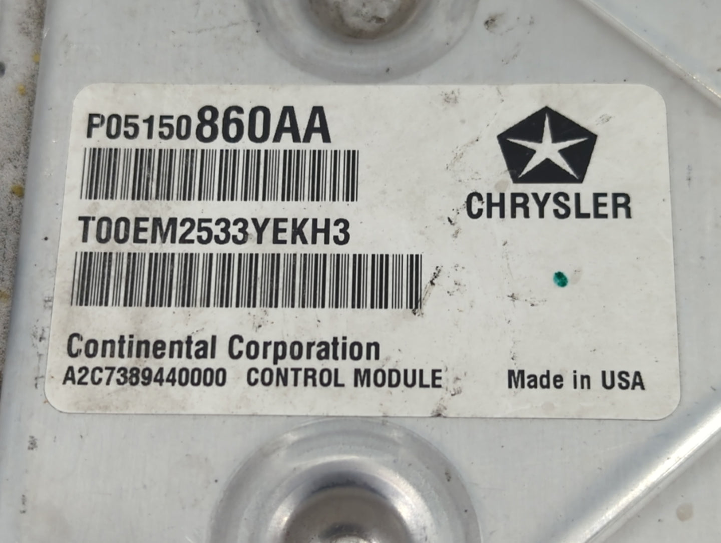 2014 Dodge Avenger PCM Engine Control Computer ECU ECM PCU OEM P/N:P05150860AA Fits OEM Used Auto Parts - Oemusedautoparts1.