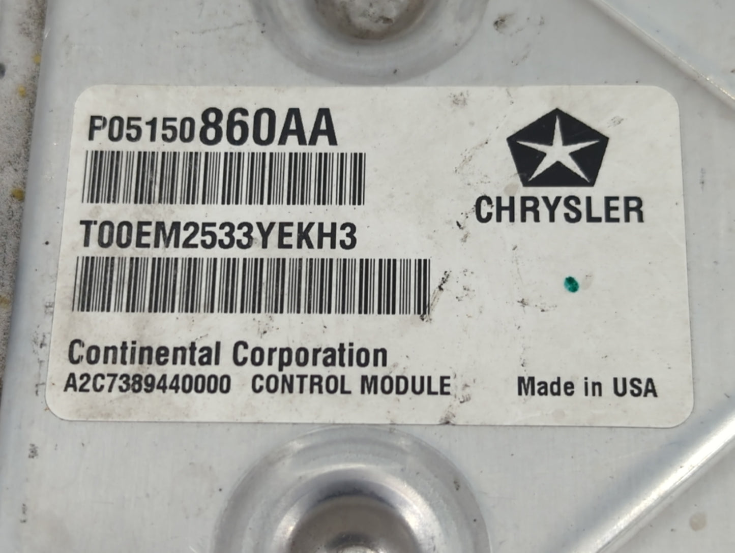 2014 Dodge Avenger PCM Engine Control Computer ECU ECM PCU OEM P/N:P05150860AA Fits OEM Used Auto Parts - Oemusedautoparts1.