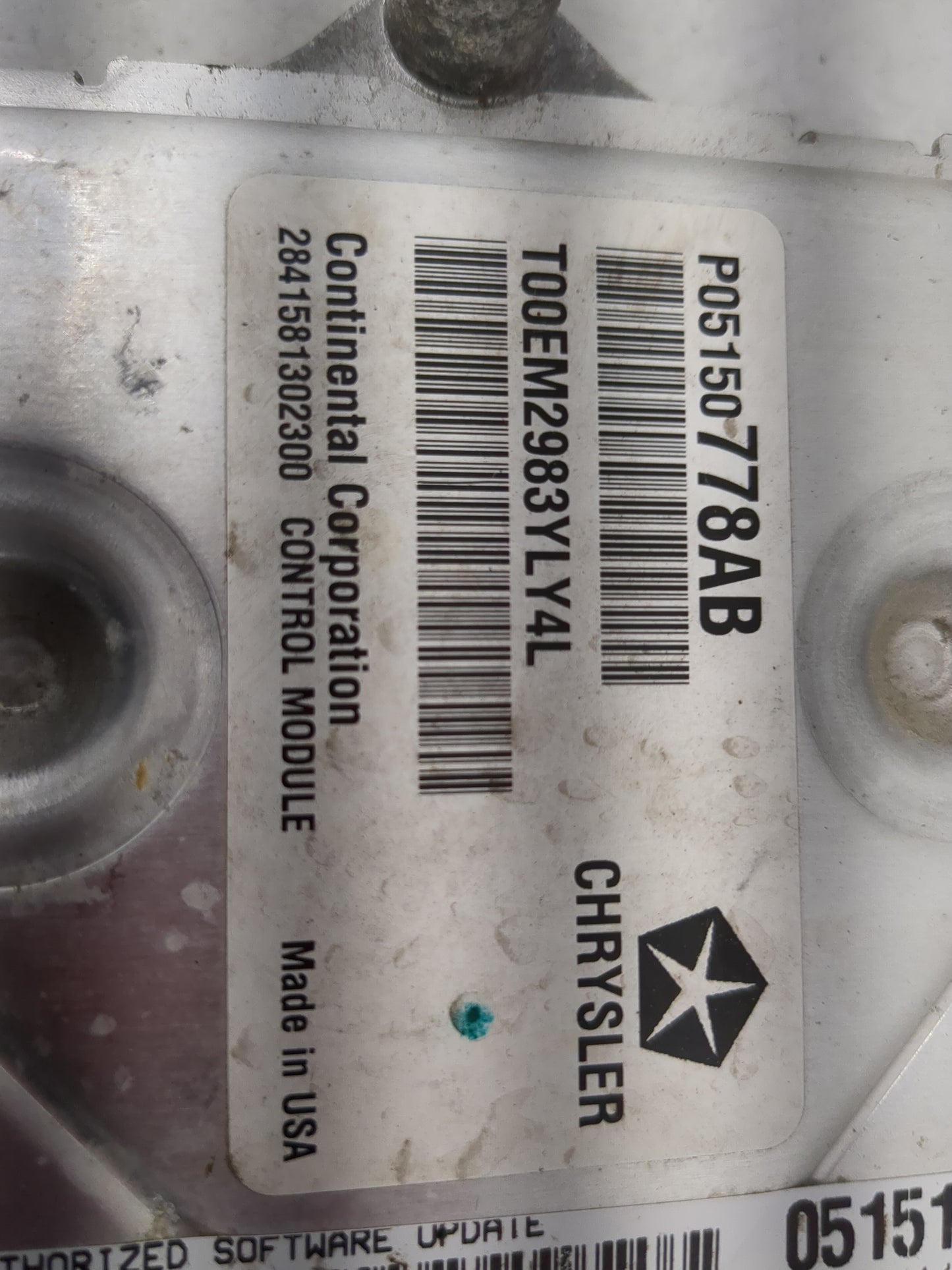 2014 Dodge Avenger PCM Engine Control Computer ECU ECM PCU OEM P/N:P05150778AB P68205119AE Fits OEM Used Auto Parts - Oemuse