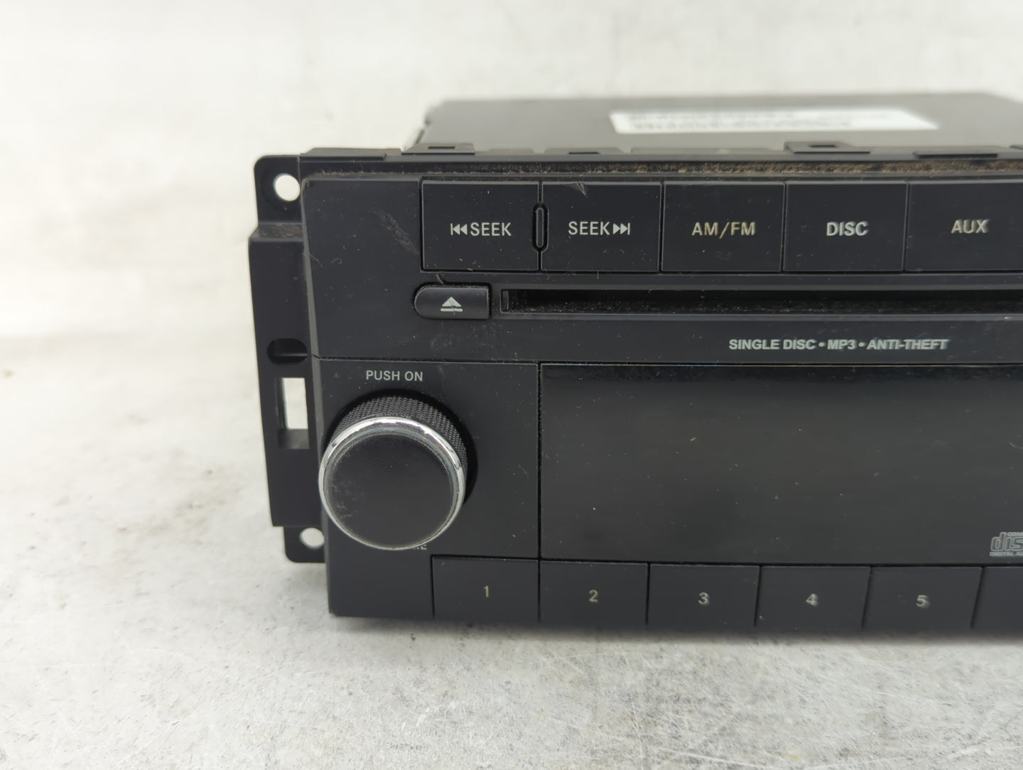 2013-2014 Dodge Avenger Radio AM FM Cd Player Receiver Replacement P/N:05091195AC Fits Fits 2013 2014 OEM Used Auto Parts - 