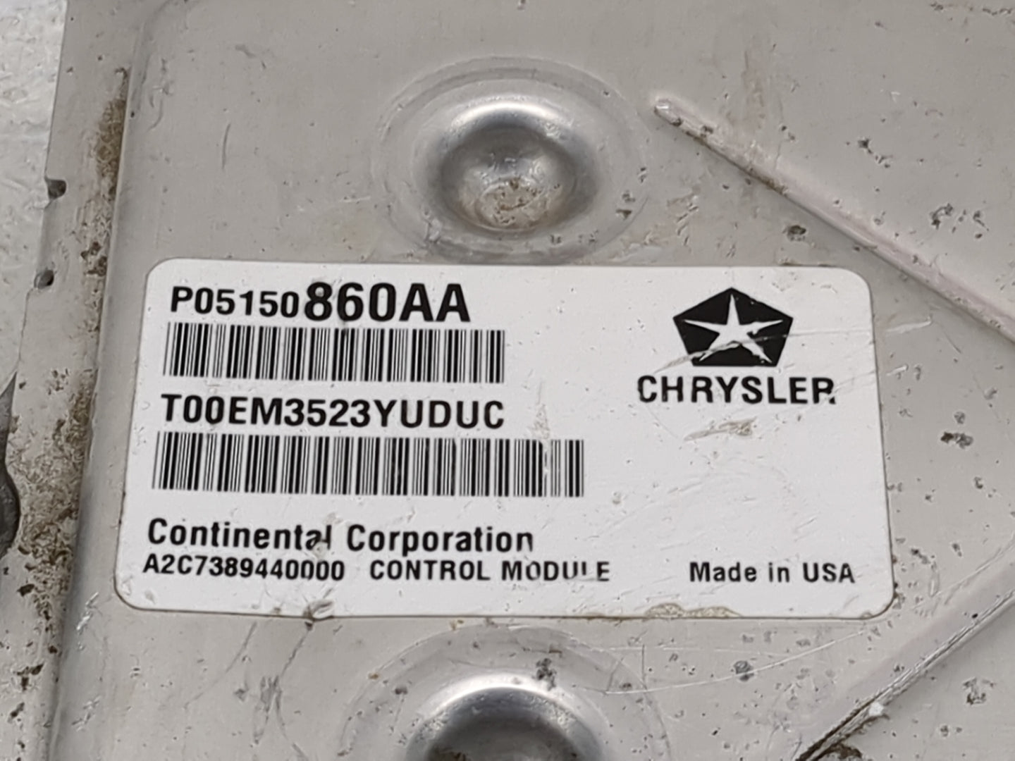 2014 Dodge Avenger PCM Engine Control Computer ECU ECM PCU OEM P/N:P05150860AA T00EM3523YUDUC, A2C7389440000 Fits OEM Used A