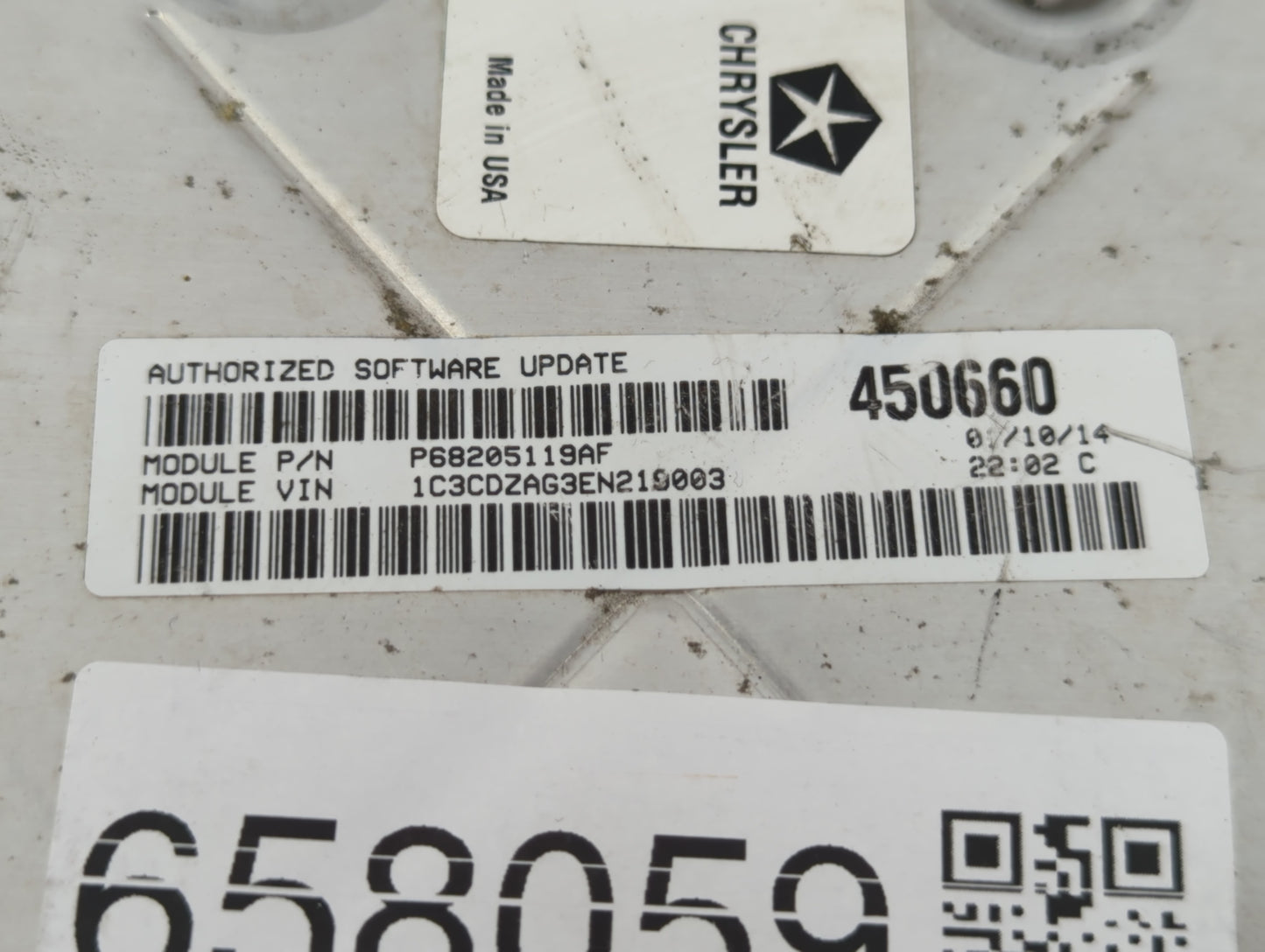 2014 Dodge Avenger PCM Engine Control Computer ECU ECM PCU OEM P/N:P68205119AF Fits OEM Used Auto Parts - Oemusedautoparts1.
