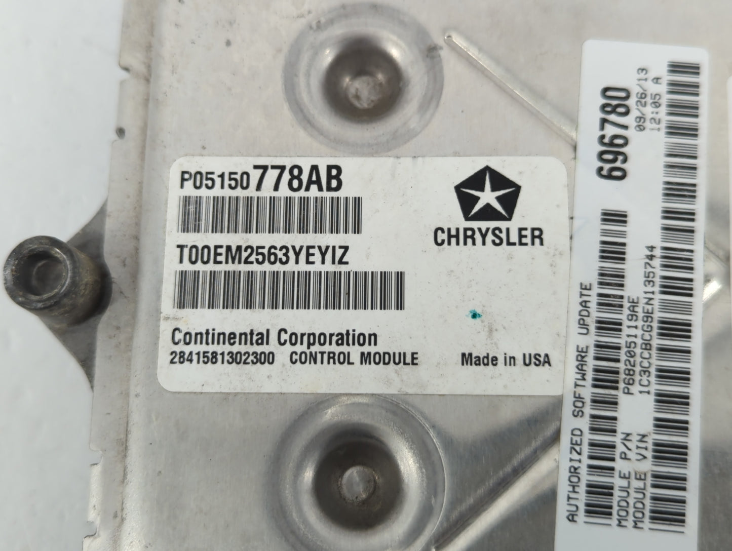 2014 Dodge Avenger PCM Engine Control Computer ECU ECM PCU OEM P/N:P68205119AE Fits OEM Used Auto Parts - Oemusedautoparts1.