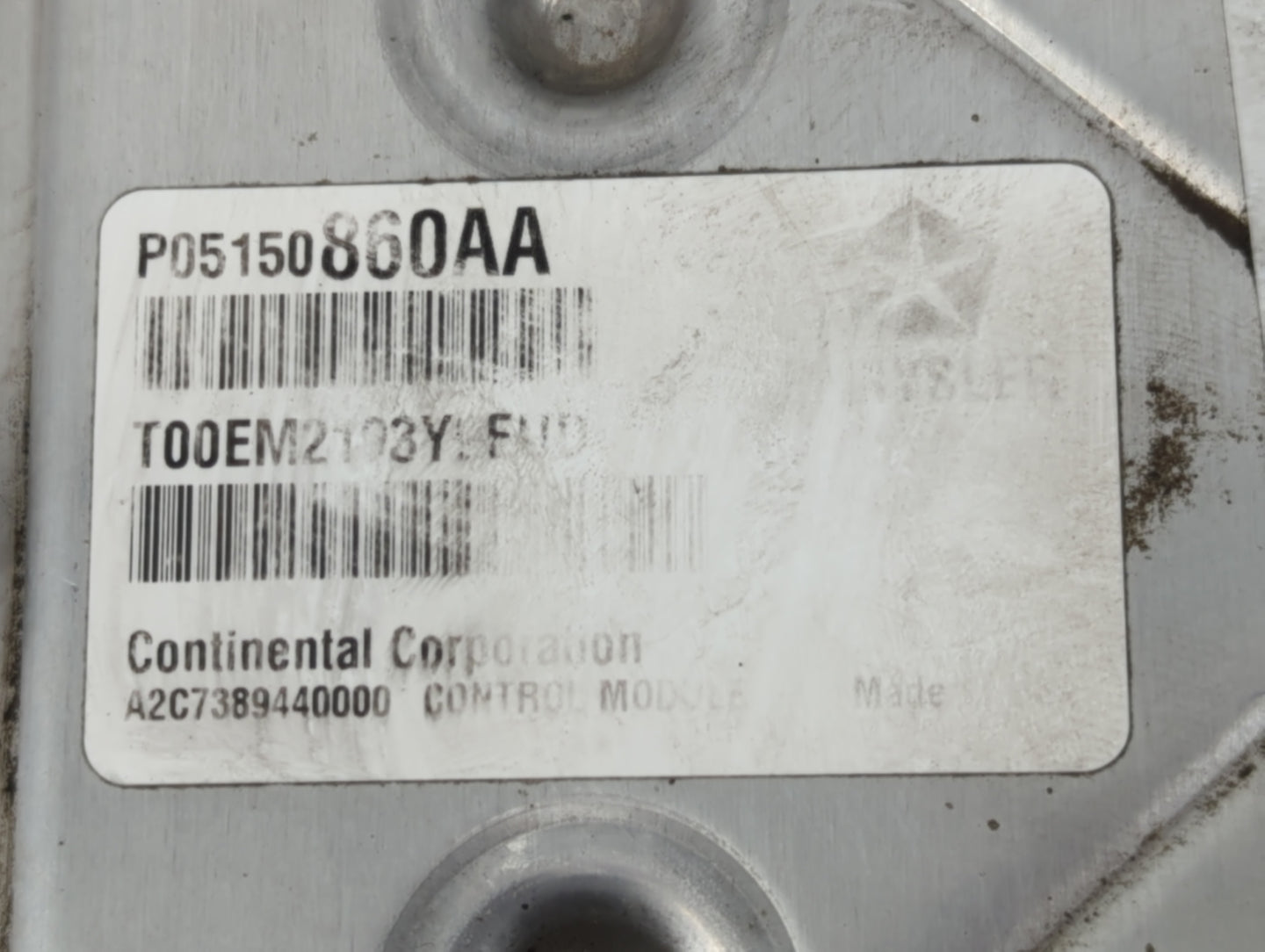 2014 Dodge Avenger PCM Engine Control Computer ECU ECM PCU OEM P/N:P05150860AA Fits OEM Used Auto Parts - Oemusedautoparts1.
