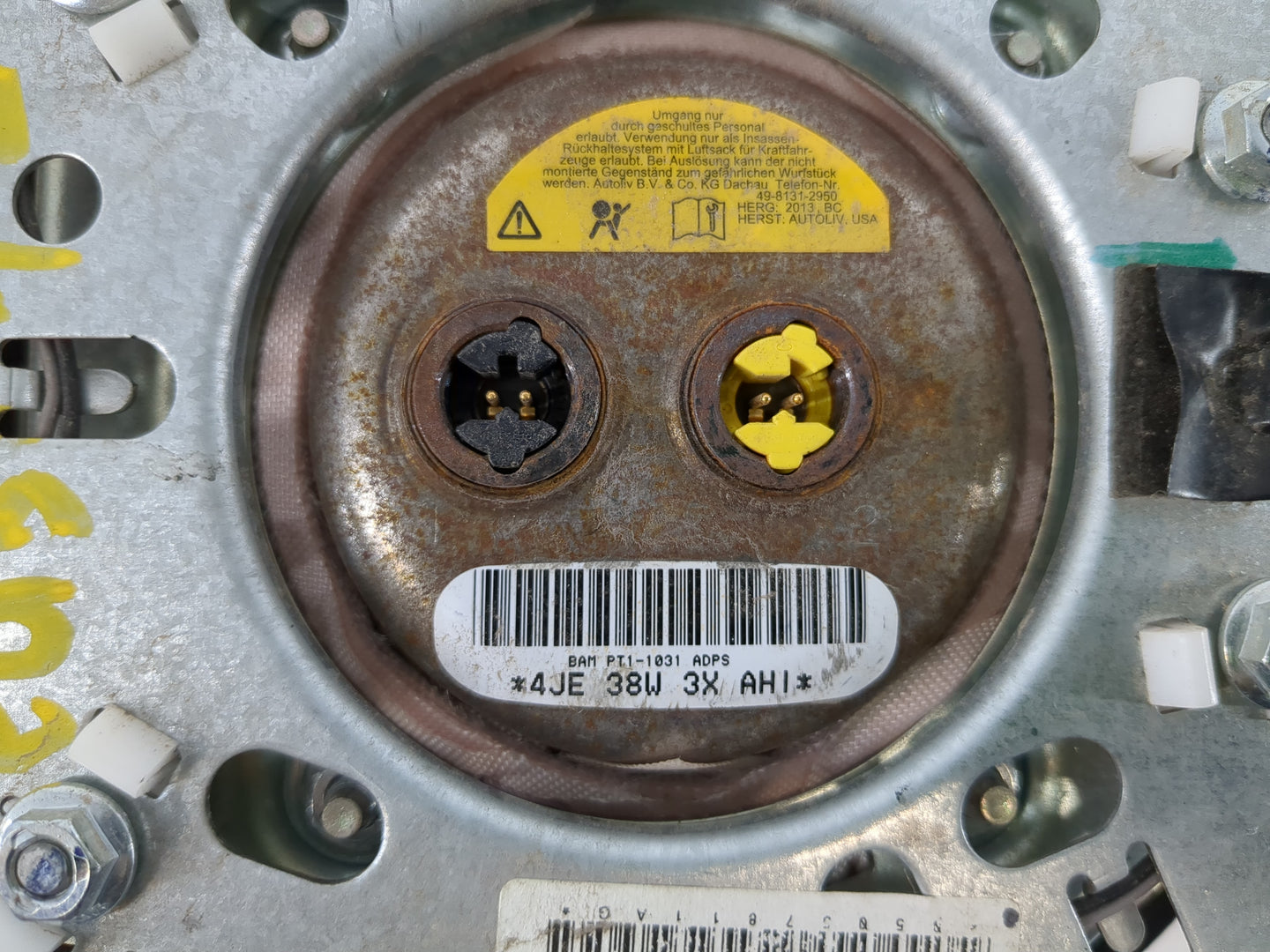 2014 Dodge Caravan Air Bag Driver Left Steering Wheel Mounted P/N:P1QK29DX9AG Fits Fits 2013 2015 2016 2017 2018 2019 2020 O