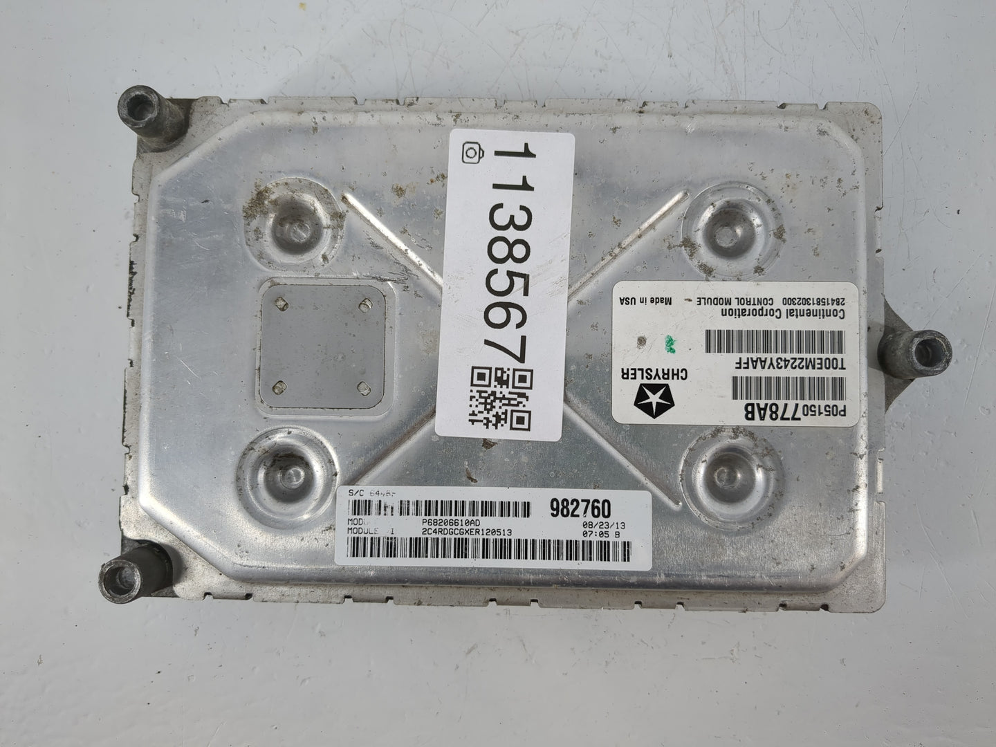 2014 Dodge Caravan PCM Engine Control Computer ECU ECM PCU OEM P/N:P68206610AD Fits OEM Used Auto Parts - Oemusedautoparts1.
