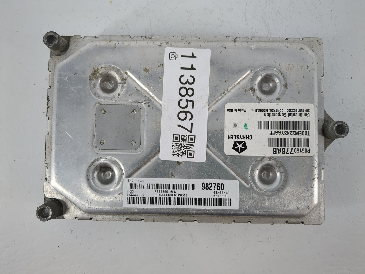 2014 Dodge Caravan PCM Engine Control Computer ECU ECM PCU OEM P/N:P68206610AD Fits OEM Used Auto Parts - Oemusedautoparts1.
