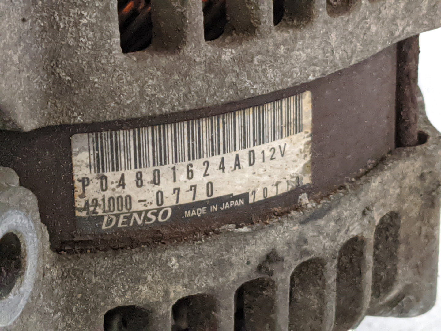 2014 Dodge Caravan Alternator Replacement Generator Charging Assembly Engine OEM P/N:P04801624AD Fits OEM Used Auto Parts - 