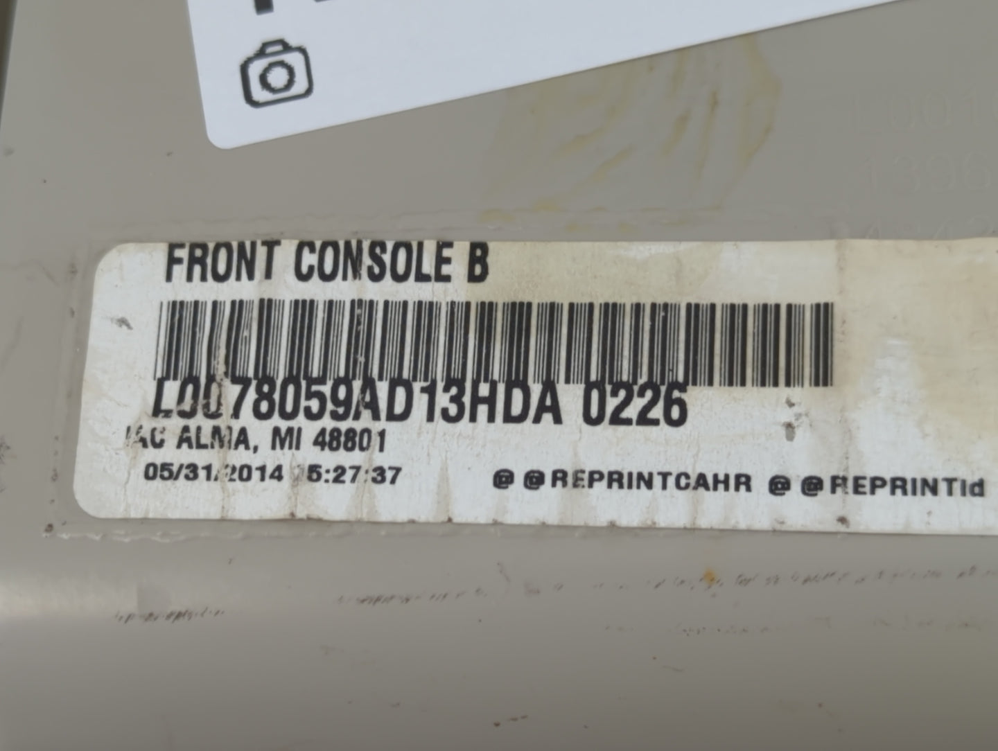 2014 Dodge Caravan Overhead Roof Console - Oemusedautoparts1.com