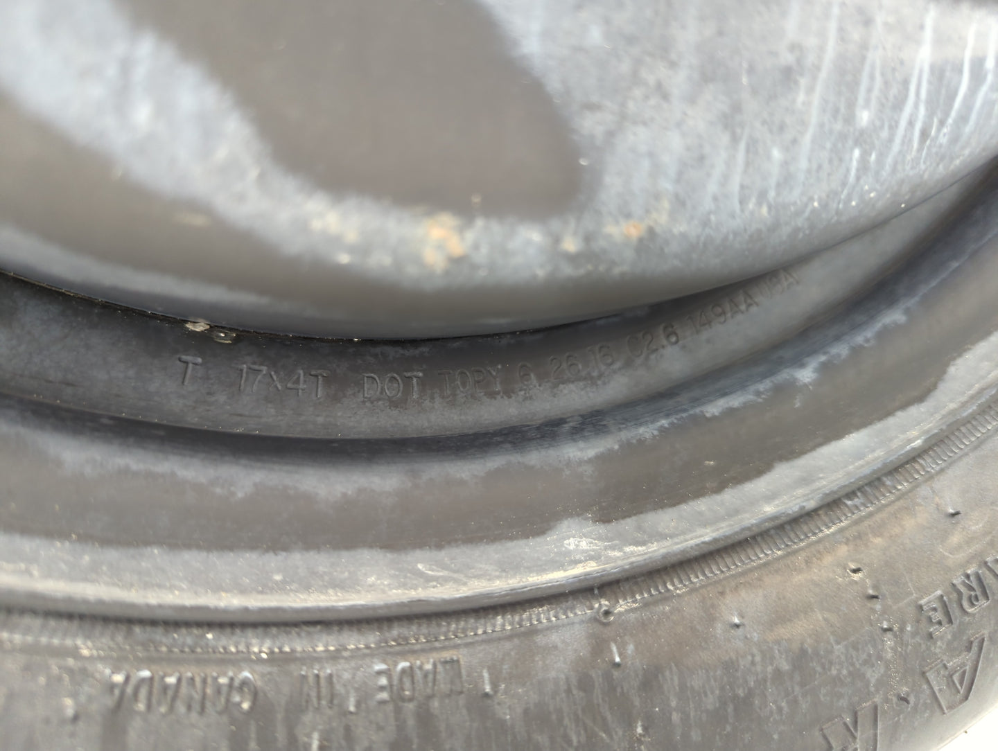 2014 Dodge Caravan Spare Donut Tire Wheel Rim Oem - Oemusedautoparts1.com