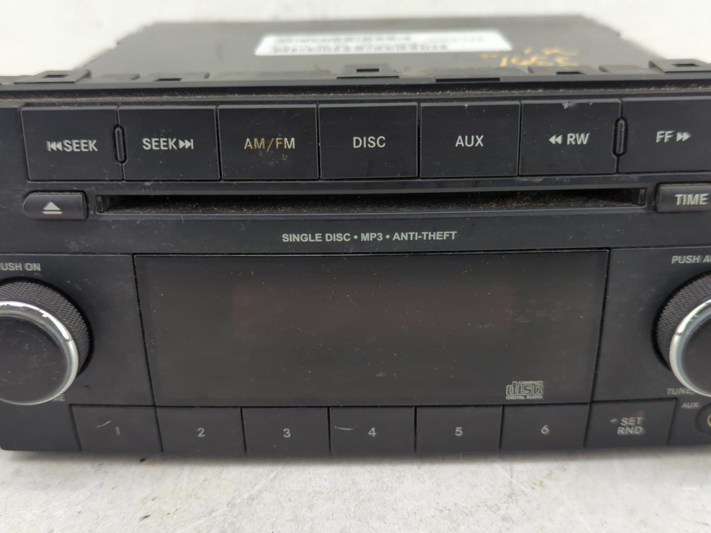 2014 Dodge Caravan Radio AM FM Cd Player Receiver Replacement P/N:0509131AC Fits Fits 2012 2013 2015 2016 2017 2018 2019 202