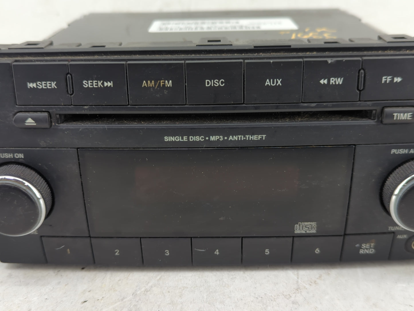 2014 Dodge Caravan Radio AM FM Cd Player Receiver Replacement P/N:0509131AC Fits Fits 2012 2013 2015 2016 2017 2018 2019 202