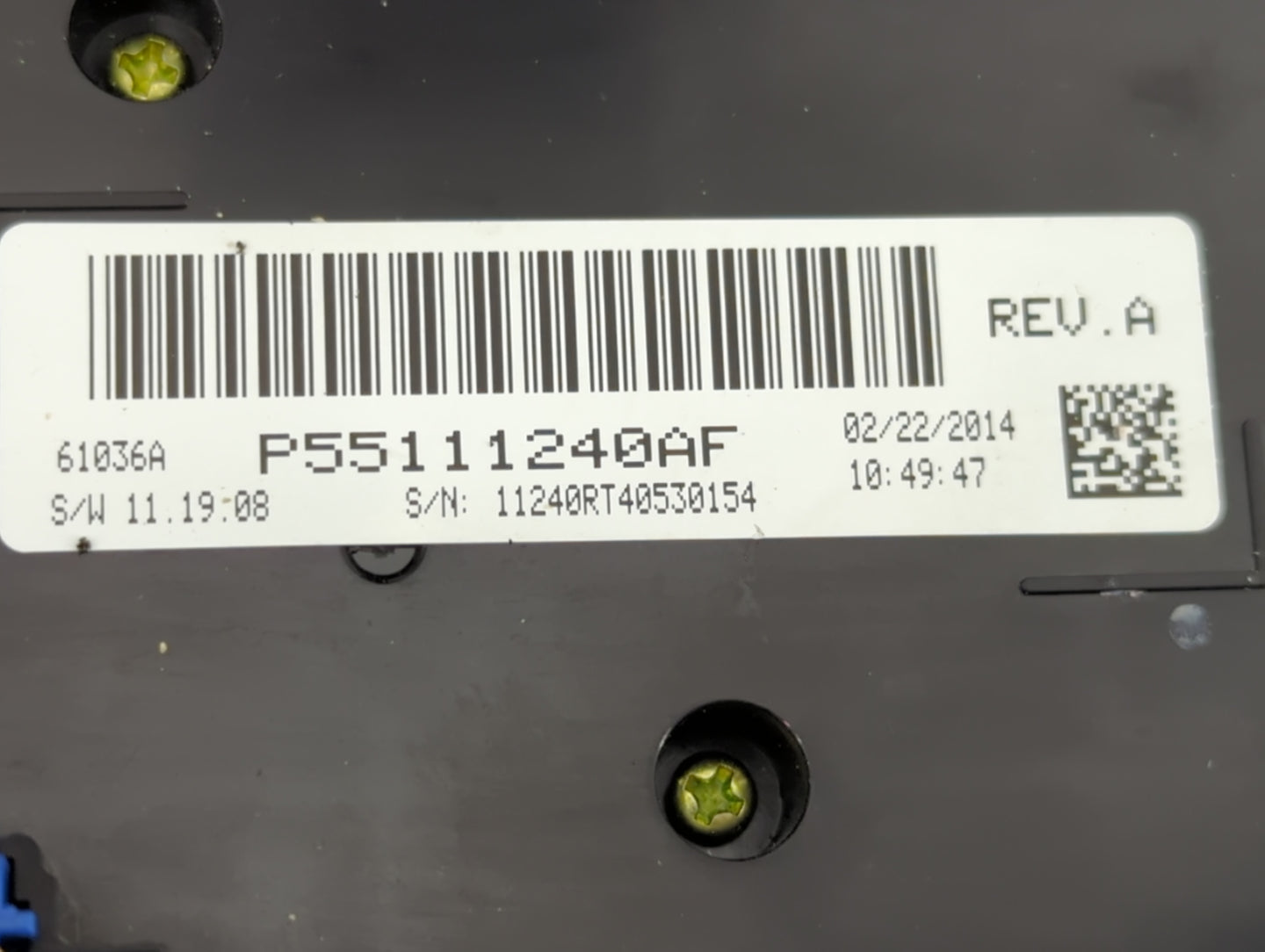 2014 Dodge Caravan Climate Control Module Temperature AC/Heater Replacement P/N:P55111240AF Fits OEM Used Auto Parts - Oemus