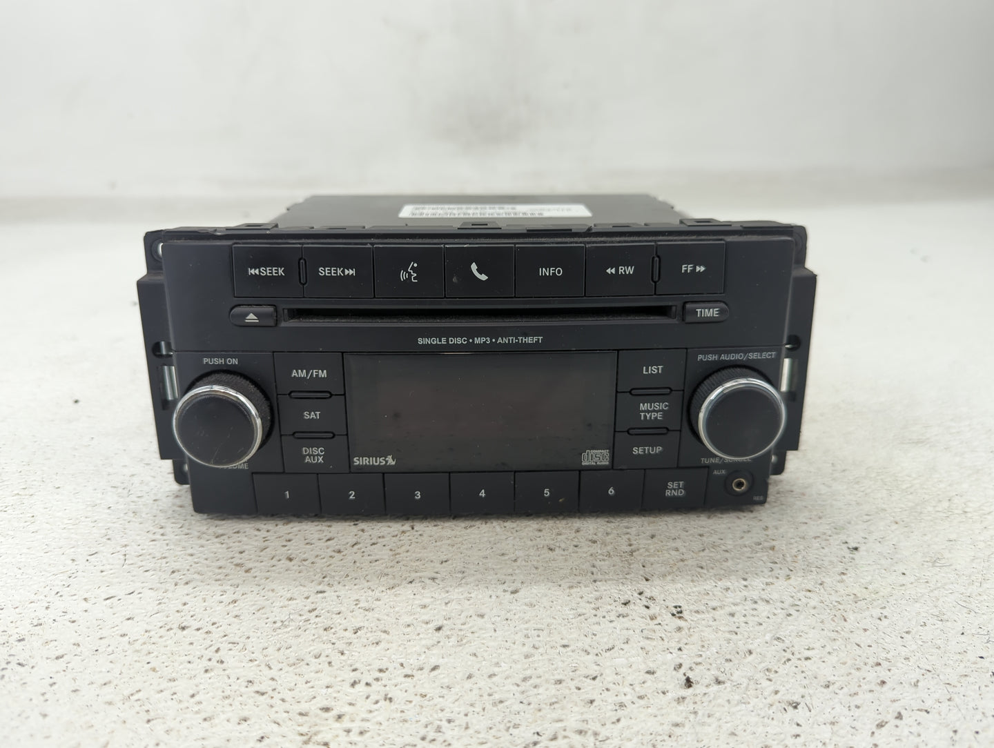 2014 Dodge Caravan Radio AM FM Cd Player Receiver Replacement P/N:P05091258AC Fits Fits 2012 2013 2015 2016 2017 2018 2019 2