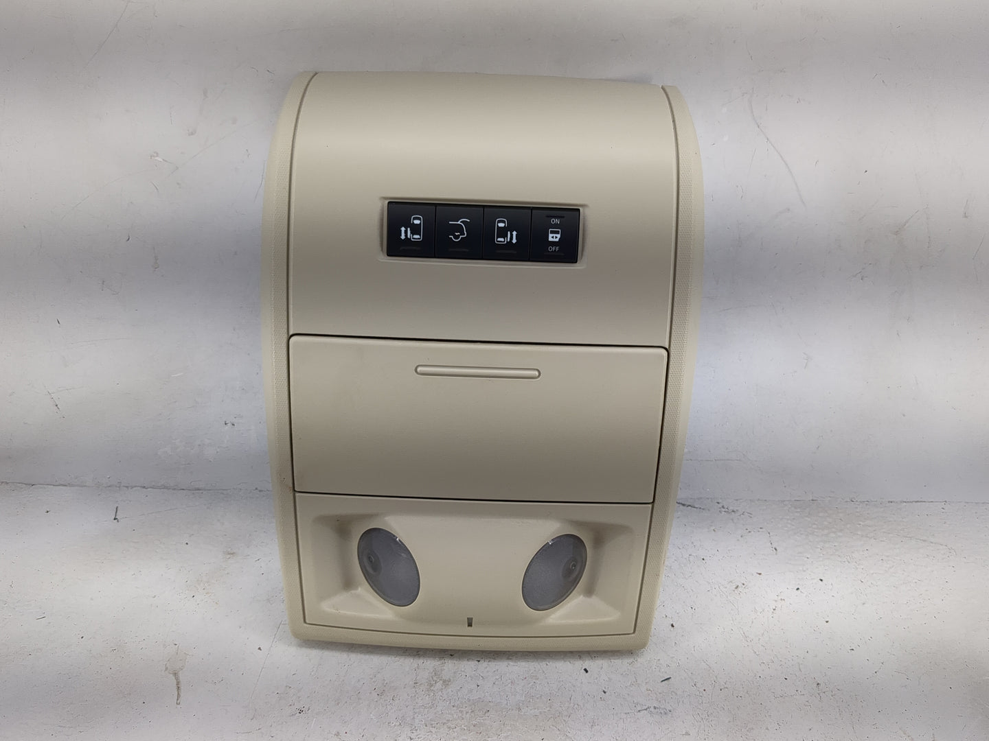 2014 Dodge Caravan Overhead Roof Console Tan - Oemusedautoparts1.com