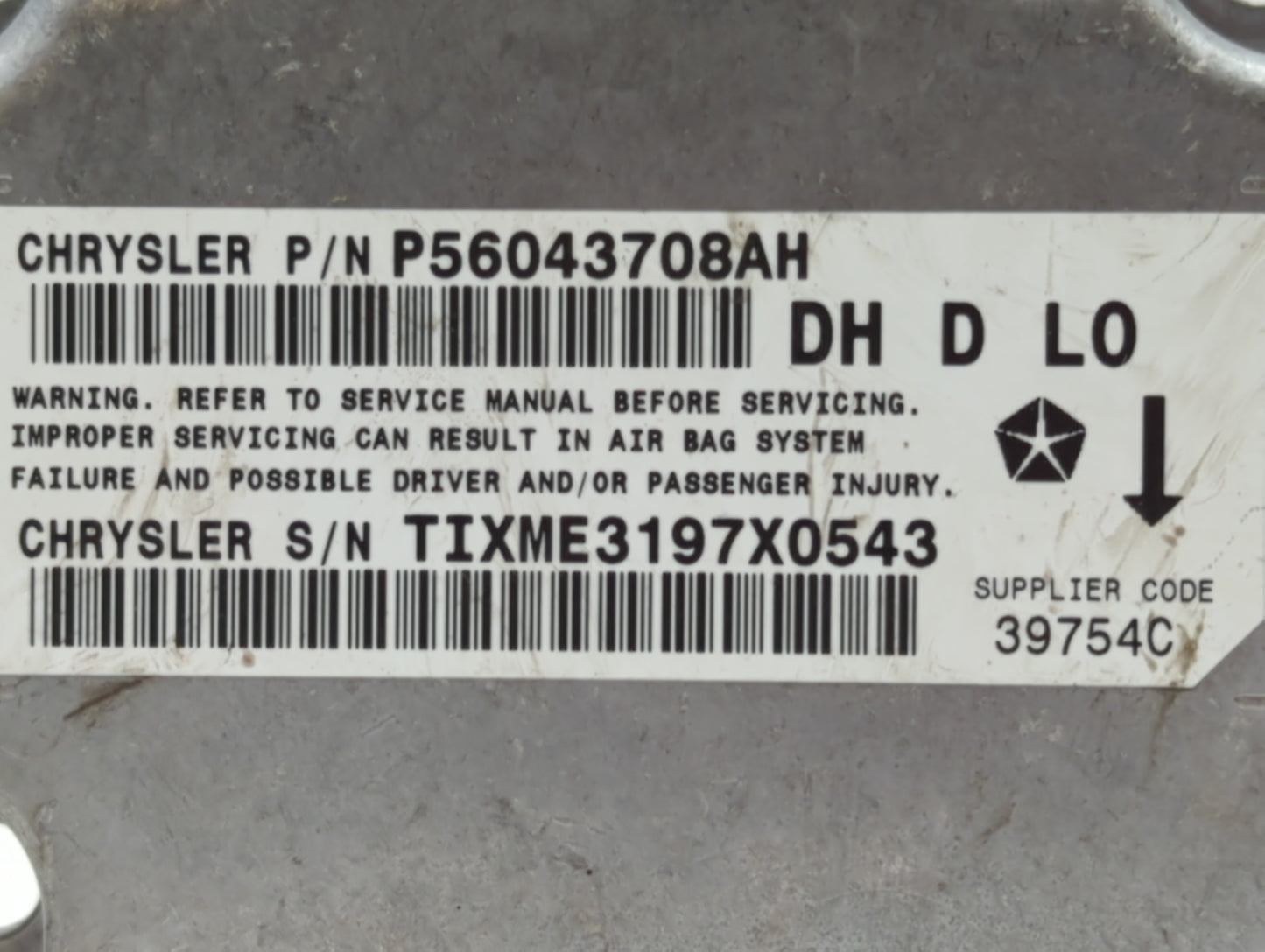 Dodge Caravan Chassis Control Module Ccm Bcm Body Control P56043708ah - Oemusedautoparts1.com