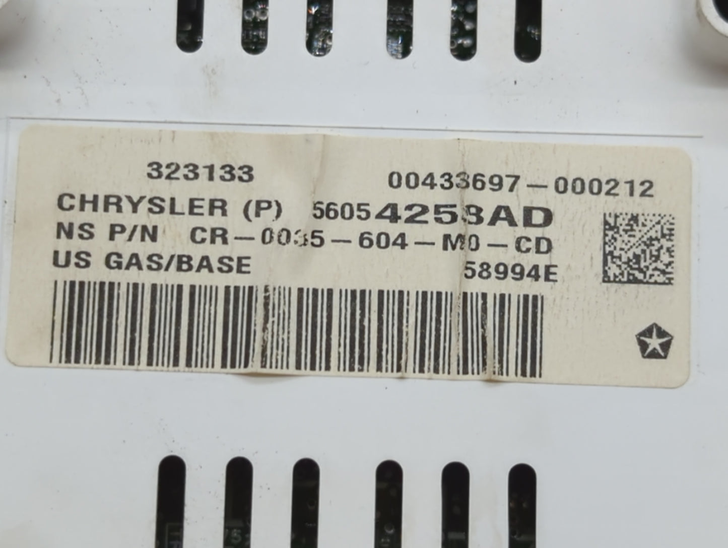 2014 Dodge Caravan Instrument Cluster Speedometer Gauges P/N:56054258AD Fits OEM Used Auto Parts - Oemusedautoparts1.com