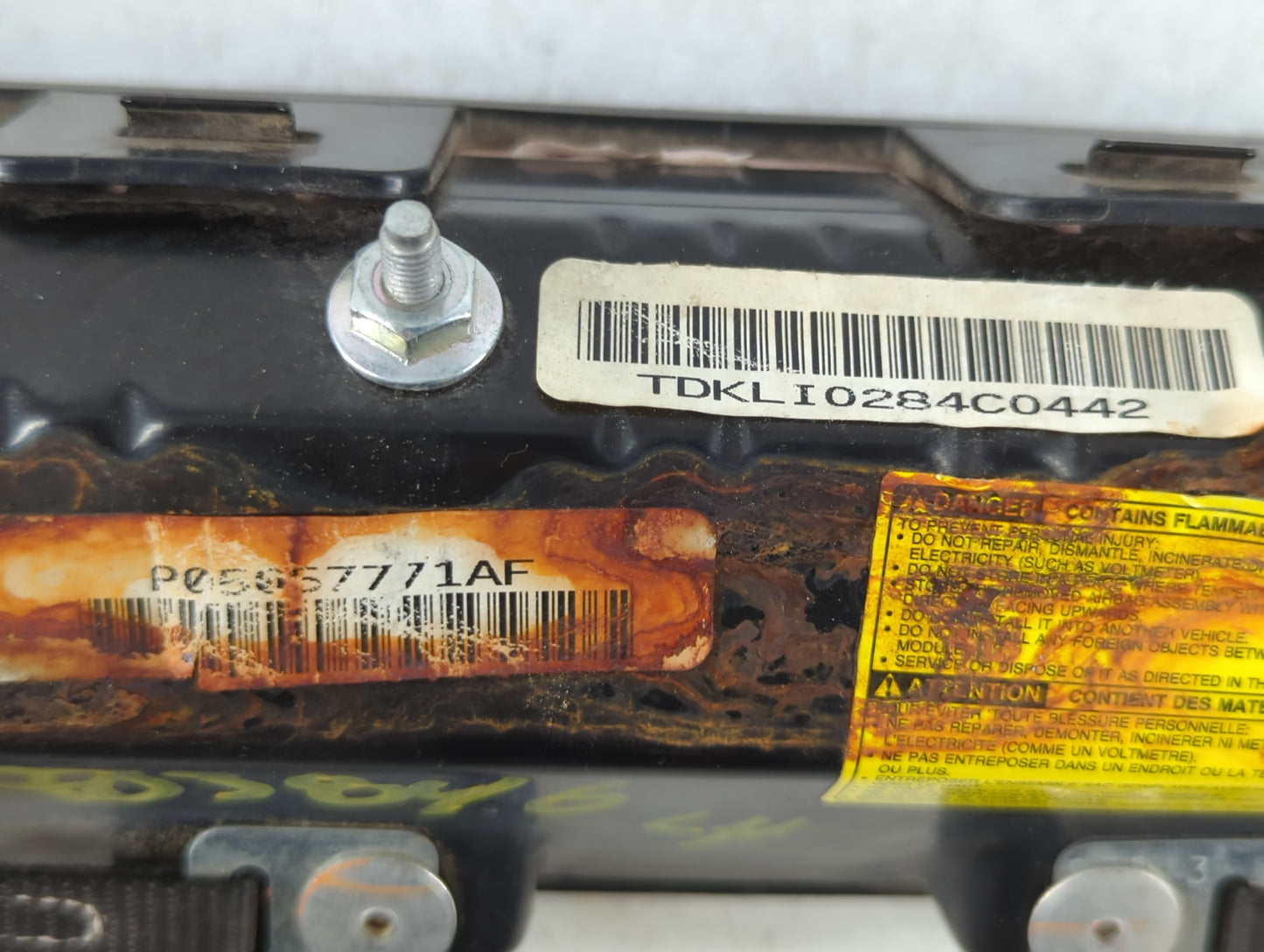 2014 Dodge Caravan Air Bag Driver Left Knee OEM P/N:P05057771AF Fits Fits 2015 2016 2017 2018 OEM Used Auto Parts - Oemuseda