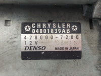 2014 Dodge Caravan Car Starter Motor Solenoid OEM P/N:04801839AB 428000-7200 Fits OEM Used Auto Parts - Oemusedautoparts1.co