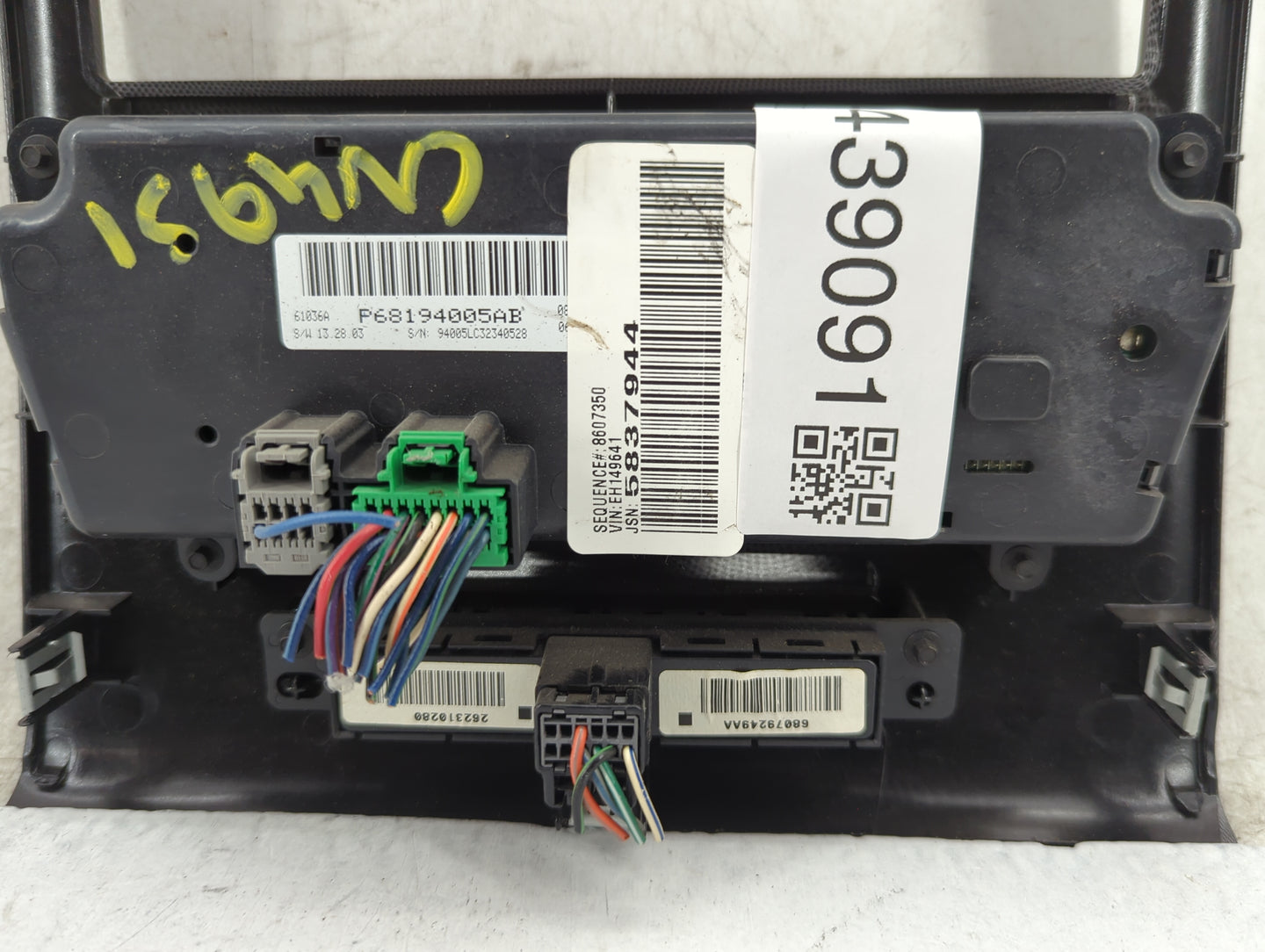 2011-2014 Dodge Challenger Climate Control Module Temperature AC/Heater Replacement P/N:P68194005AB Fits Fits 2011 2012 2013