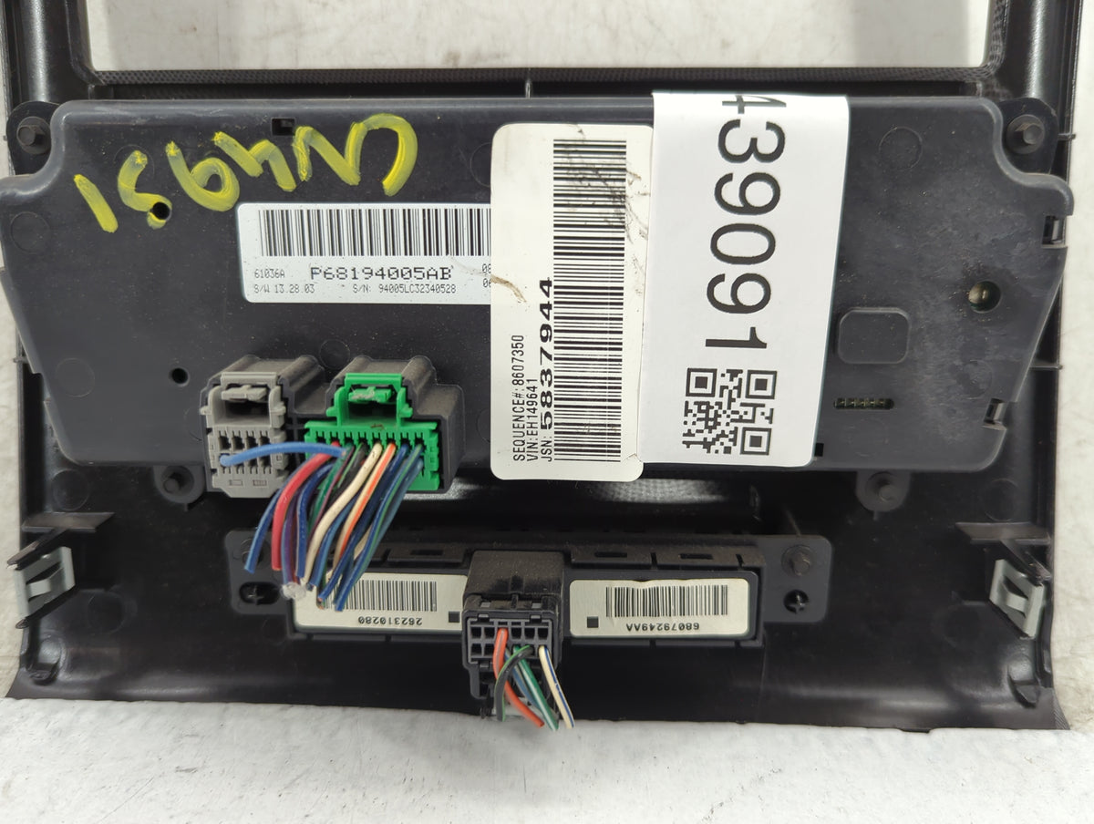 2011-2014 Dodge Challenger Climate Control Module Temperature AC/Heater Replacement P/N:P68194005AB Fits Fits 2011 2012 2013