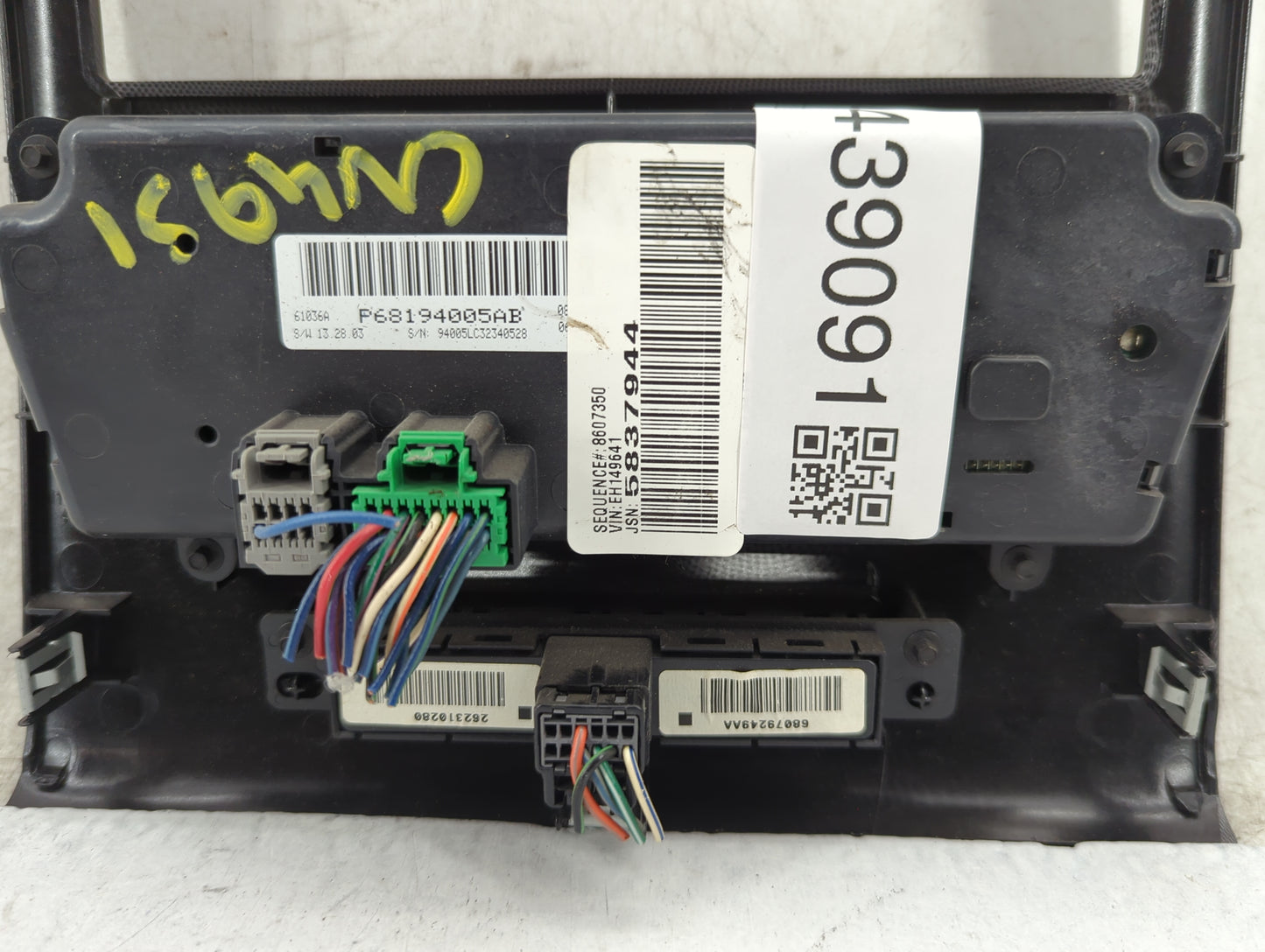 2011-2014 Dodge Challenger Climate Control Module Temperature AC/Heater Replacement P/N:P68194005AB Fits Fits 2011 2012 2013