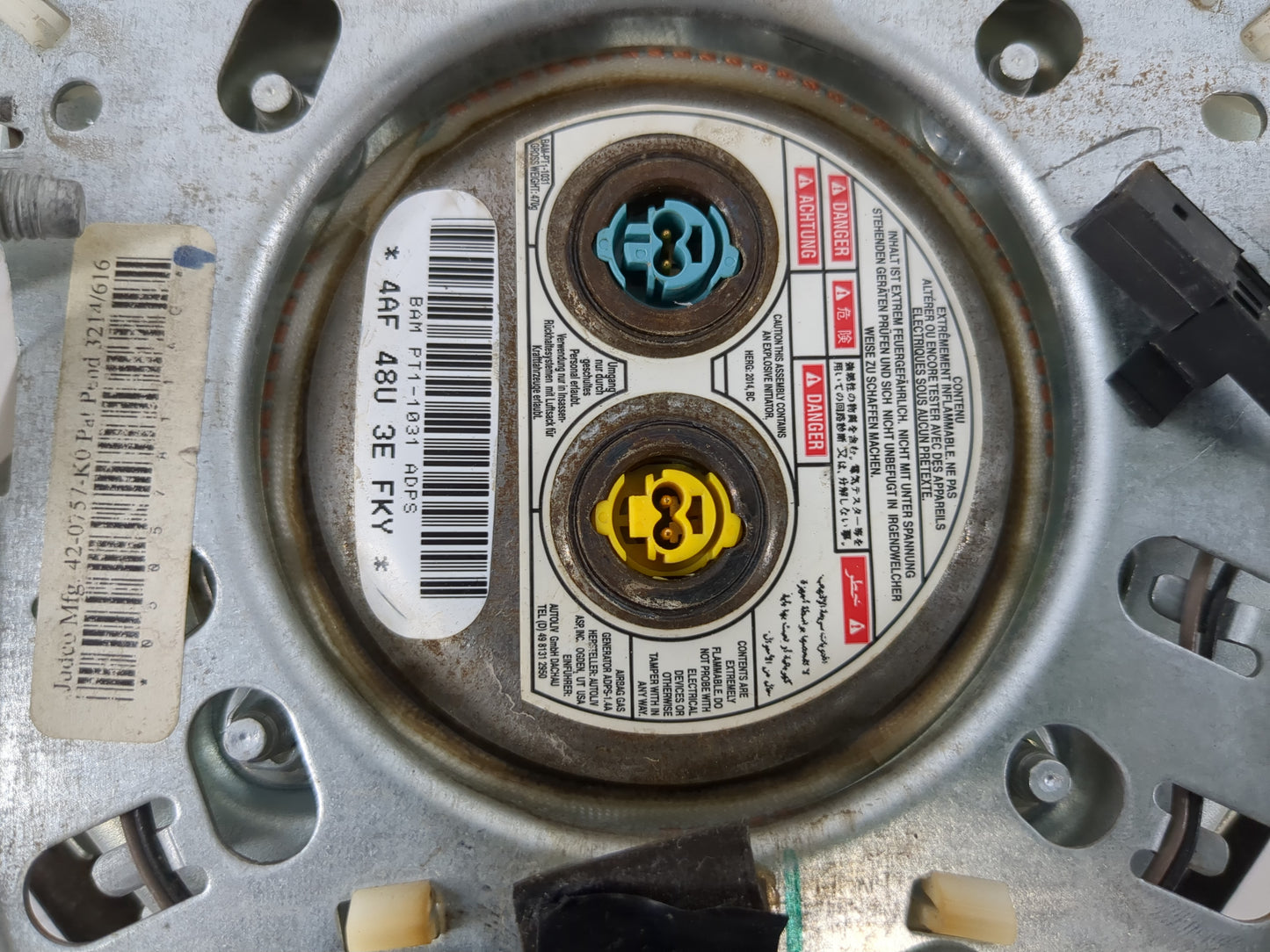 2011-2014 Dodge Charger Air Bag Driver Left Steering Wheel Mounted P/N:P5QX401X9AA Fits Fits 2011 2012 2013 2014 OEM Used Au