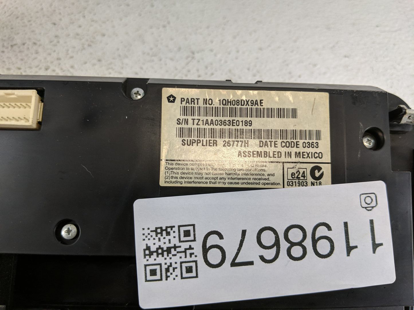 2011-2014 Dodge Charger Climate Control Module Temperature AC/Heater Replacement P/N:1QH08DX9AE Fits Fits 2011 2012 2013 201