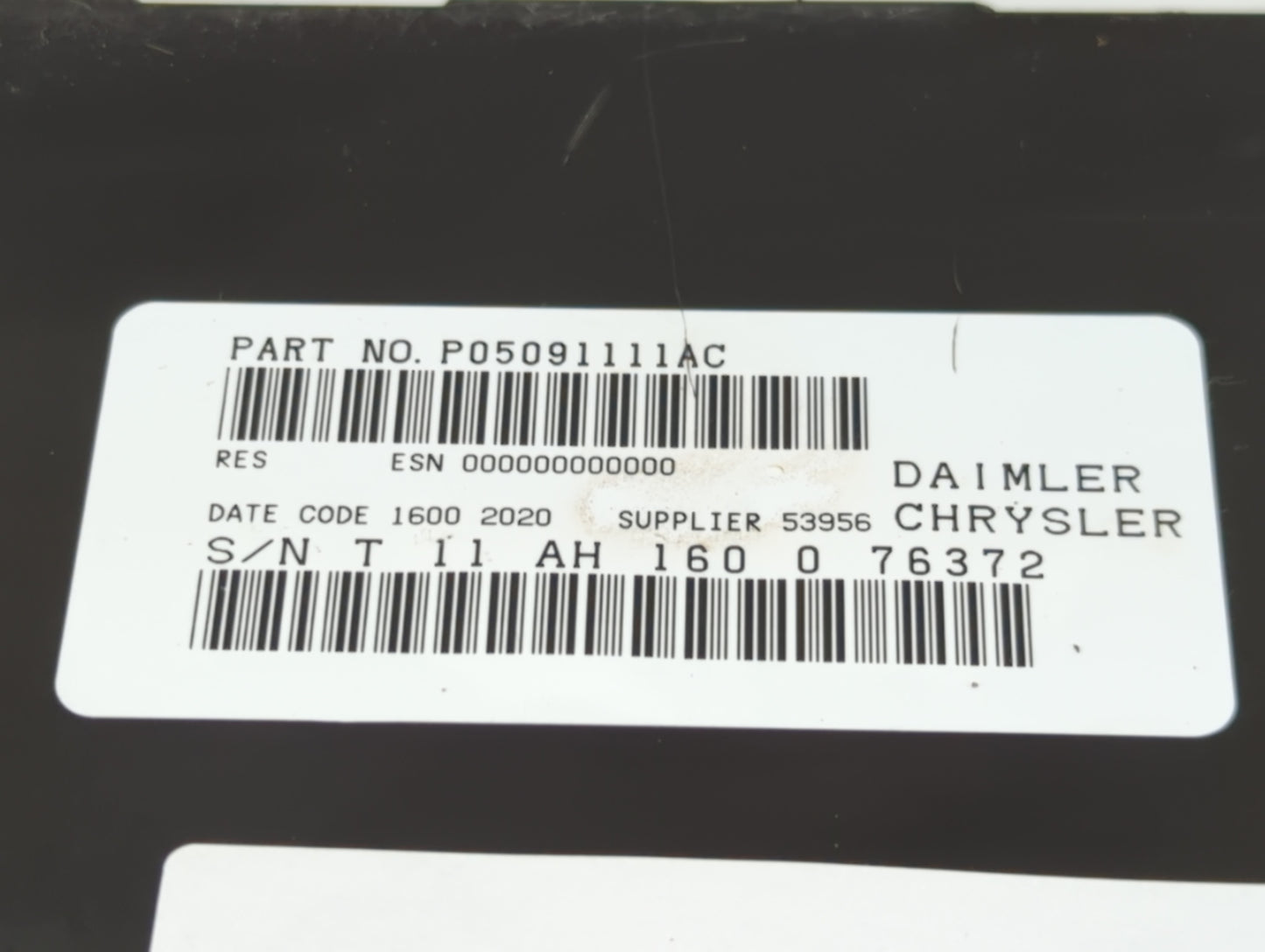 2013-2014 Dodge Charger Radio AM FM Cd Player Receiver Replacement P/N:P05091111AC Fits Fits 2013 2014 OEM Used Auto Parts -